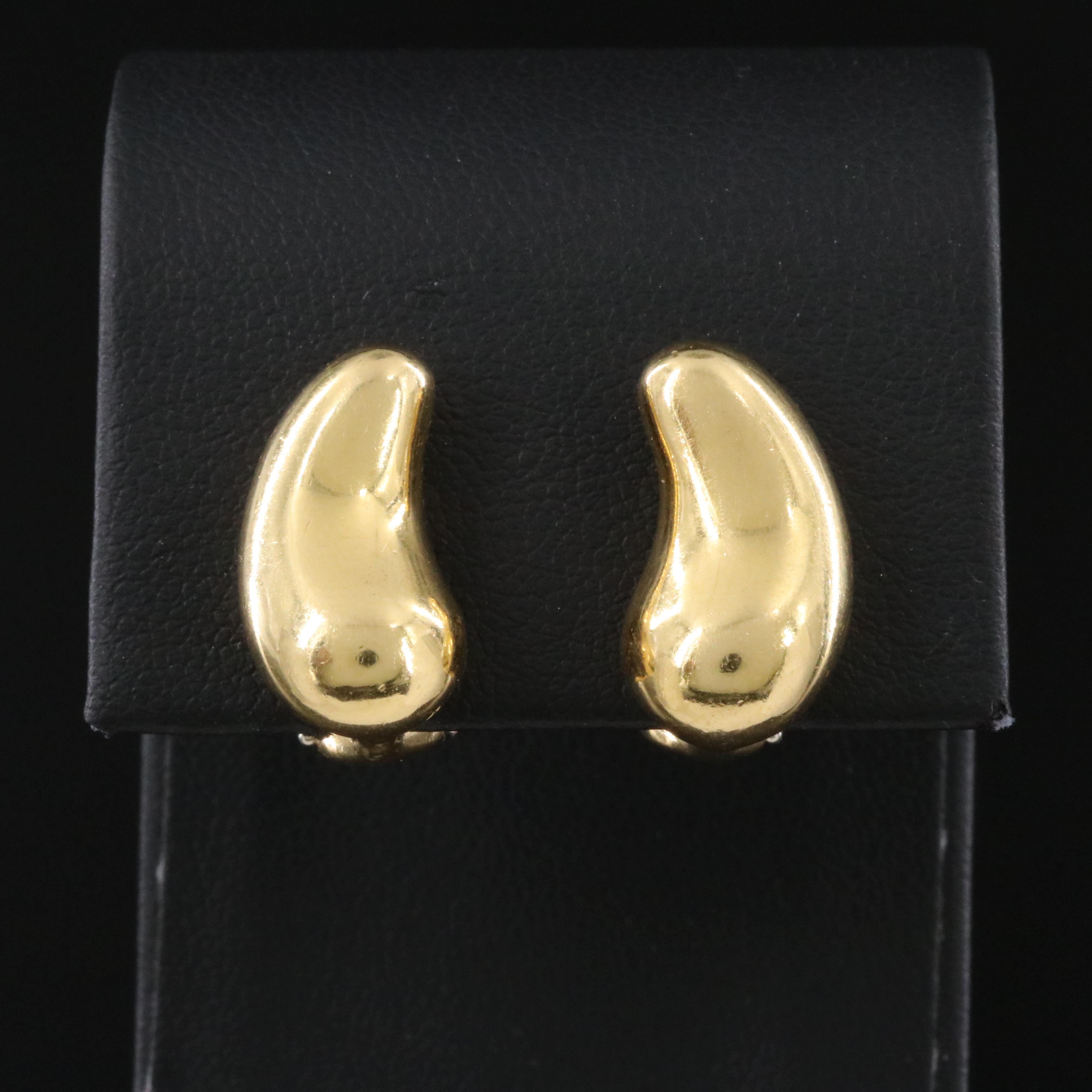 Elsa Peretti for Tiffany & Co. 18K Teardrop Clip Earrings