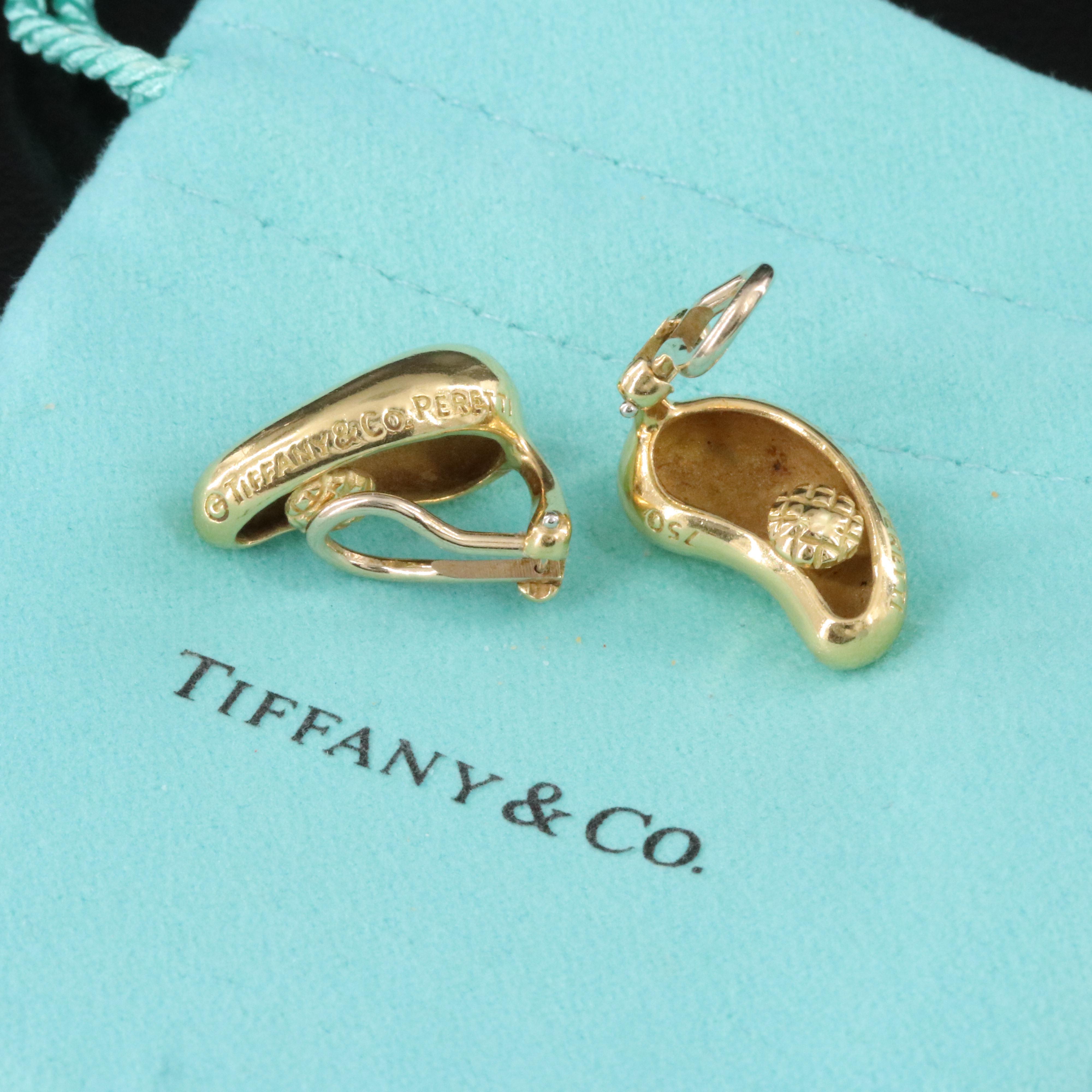 Elsa Peretti for Tiffany & Co. 18K Teardrop Clip Earrings