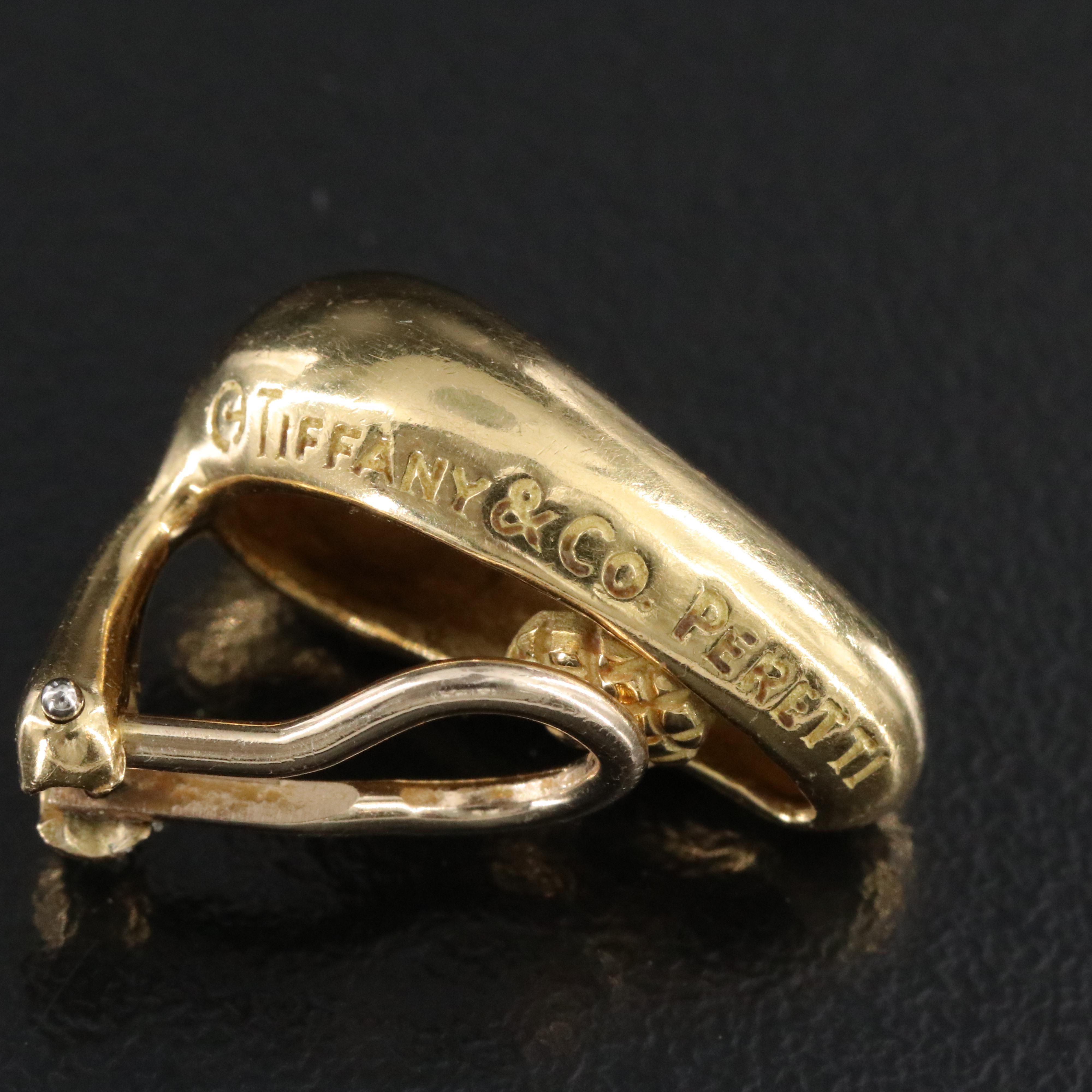 Elsa Peretti for Tiffany & Co. 18K Teardrop Clip Earrings