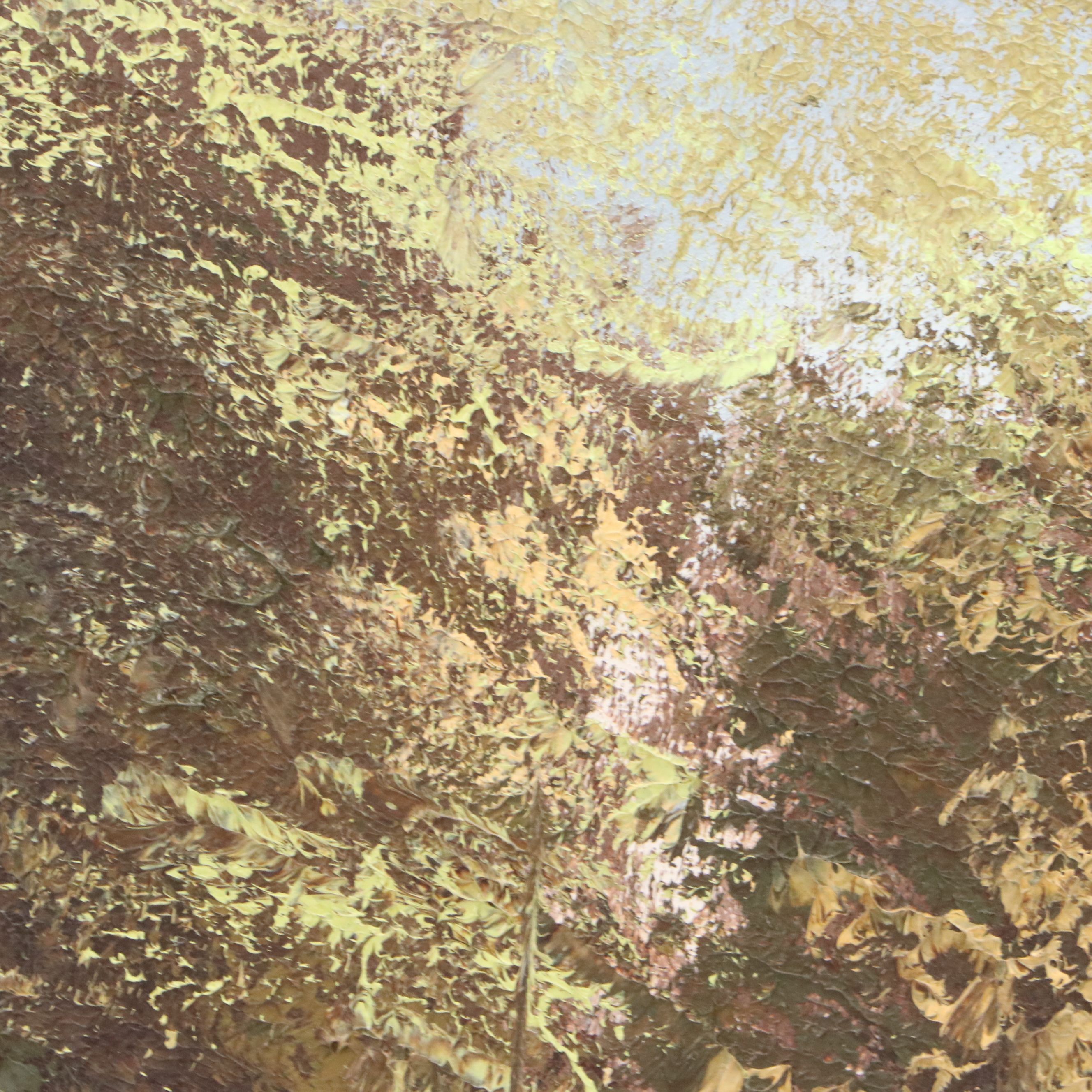 Evelyn Sellmeyer Acrylic Painting of Woodland Landscape, 1976