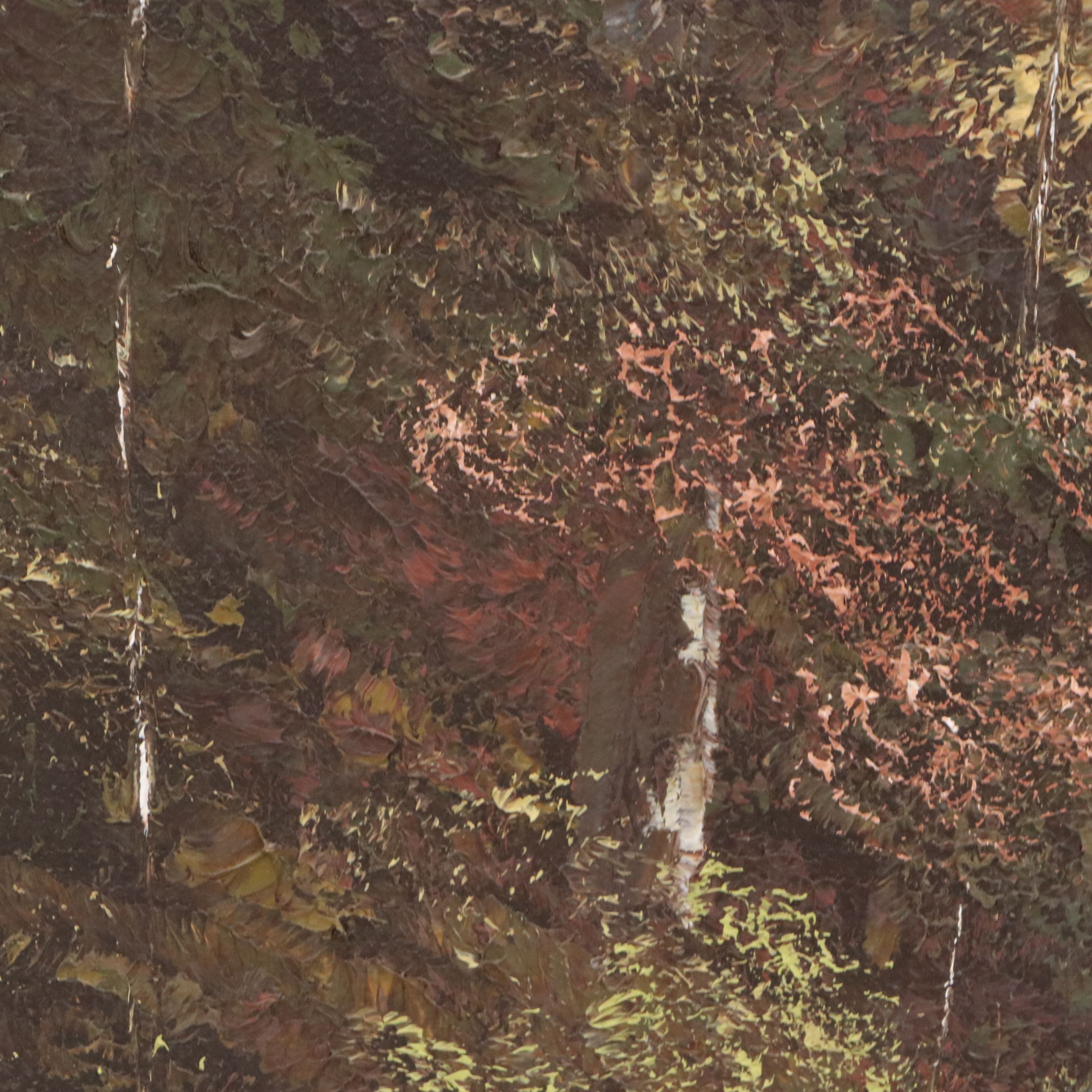 Evelyn Sellmeyer Acrylic Painting of Woodland Landscape, 1976