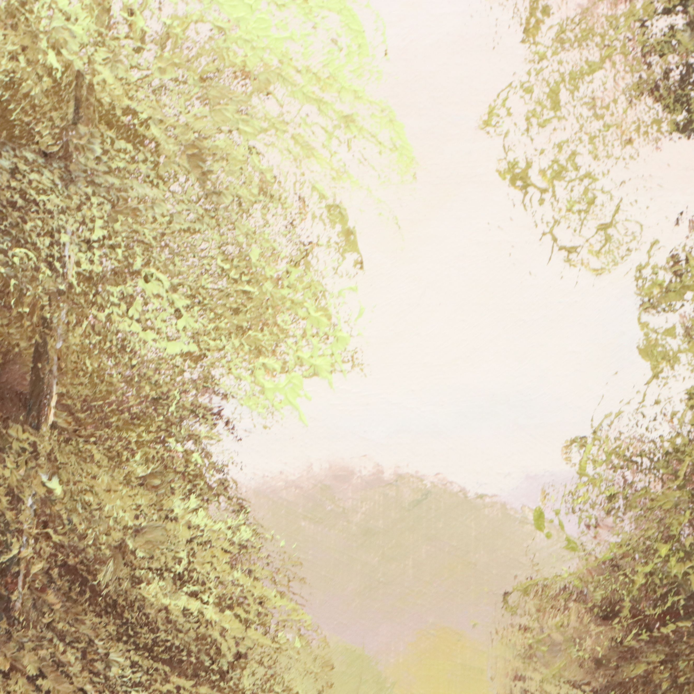 Evelyn Sellmeyer Acrylic Painting of Woodland Landscape, 1976