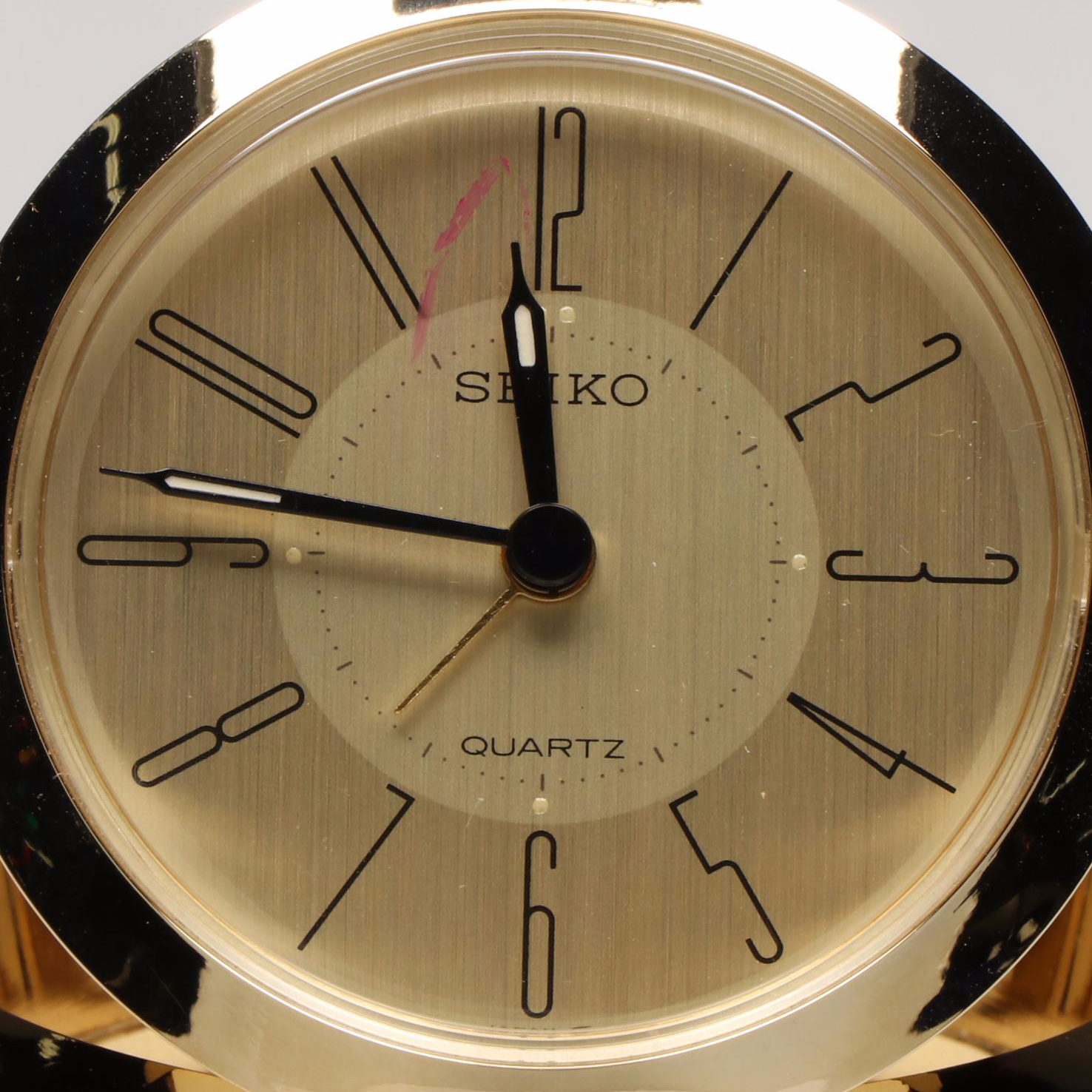 Seiko Gilt Finish and Brighton Silver Finish Desk Clocks