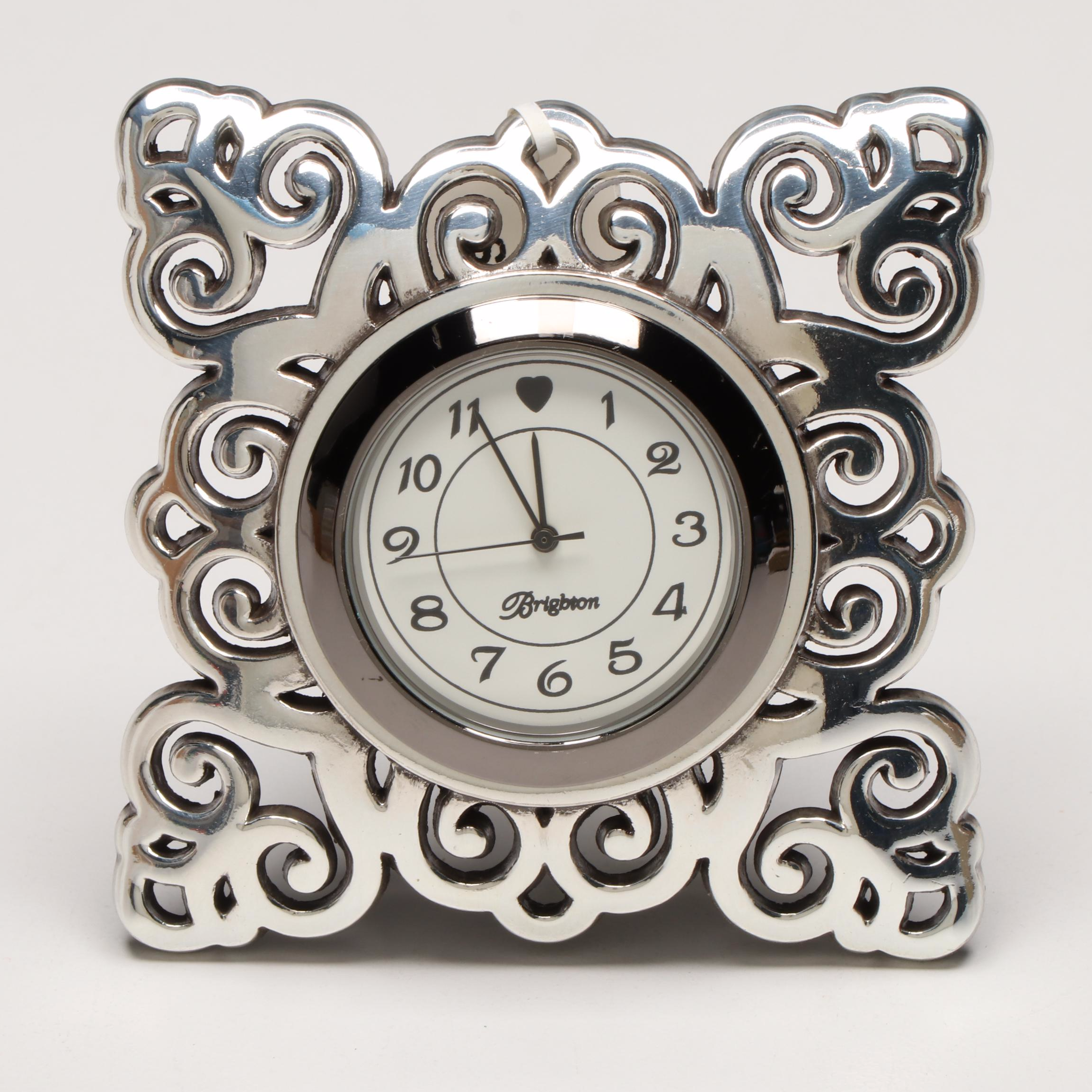 Seiko Gilt Finish and Brighton Silver Finish Desk Clocks