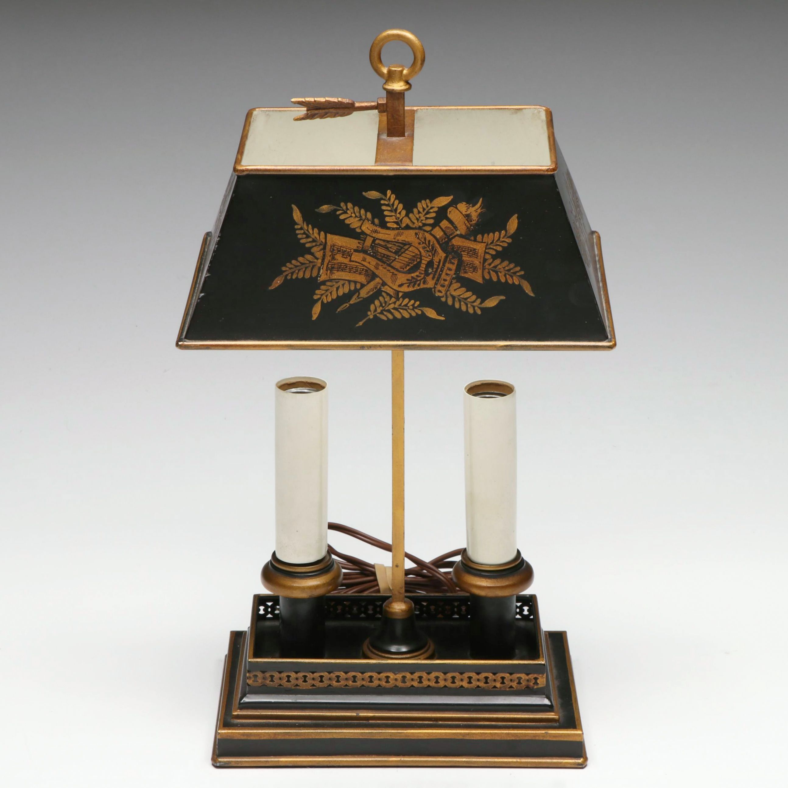 Bouillotte Style Table Lamp with Tole Shade