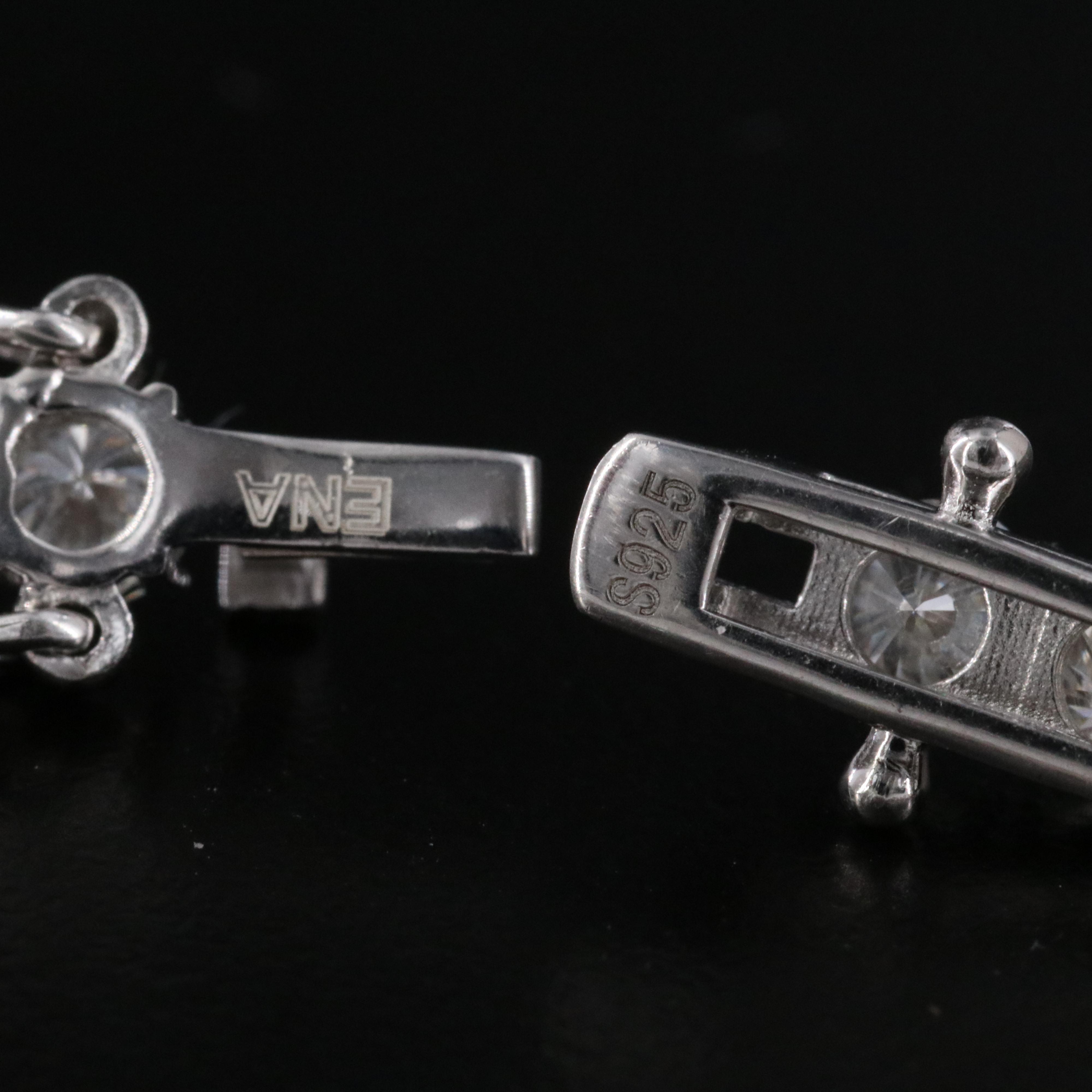 Sterling Moissanite Line Bracelet