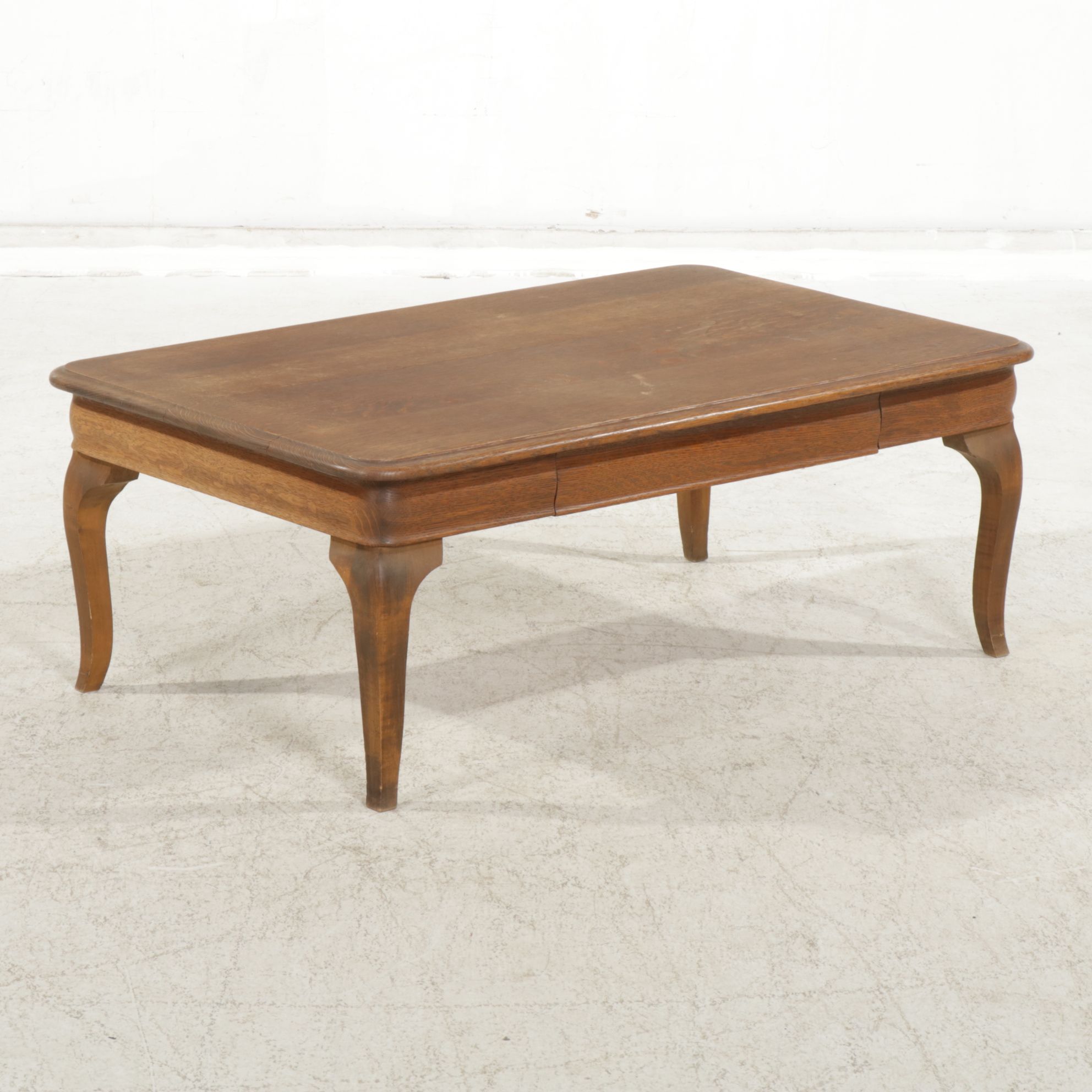 French Provincial Style Oak Coffee Table, Early 20th Century