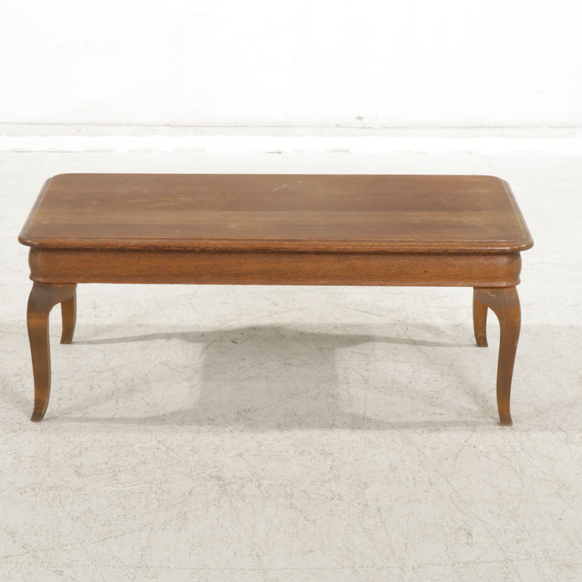 French Provincial Style Oak Coffee Table, Early 20th Century