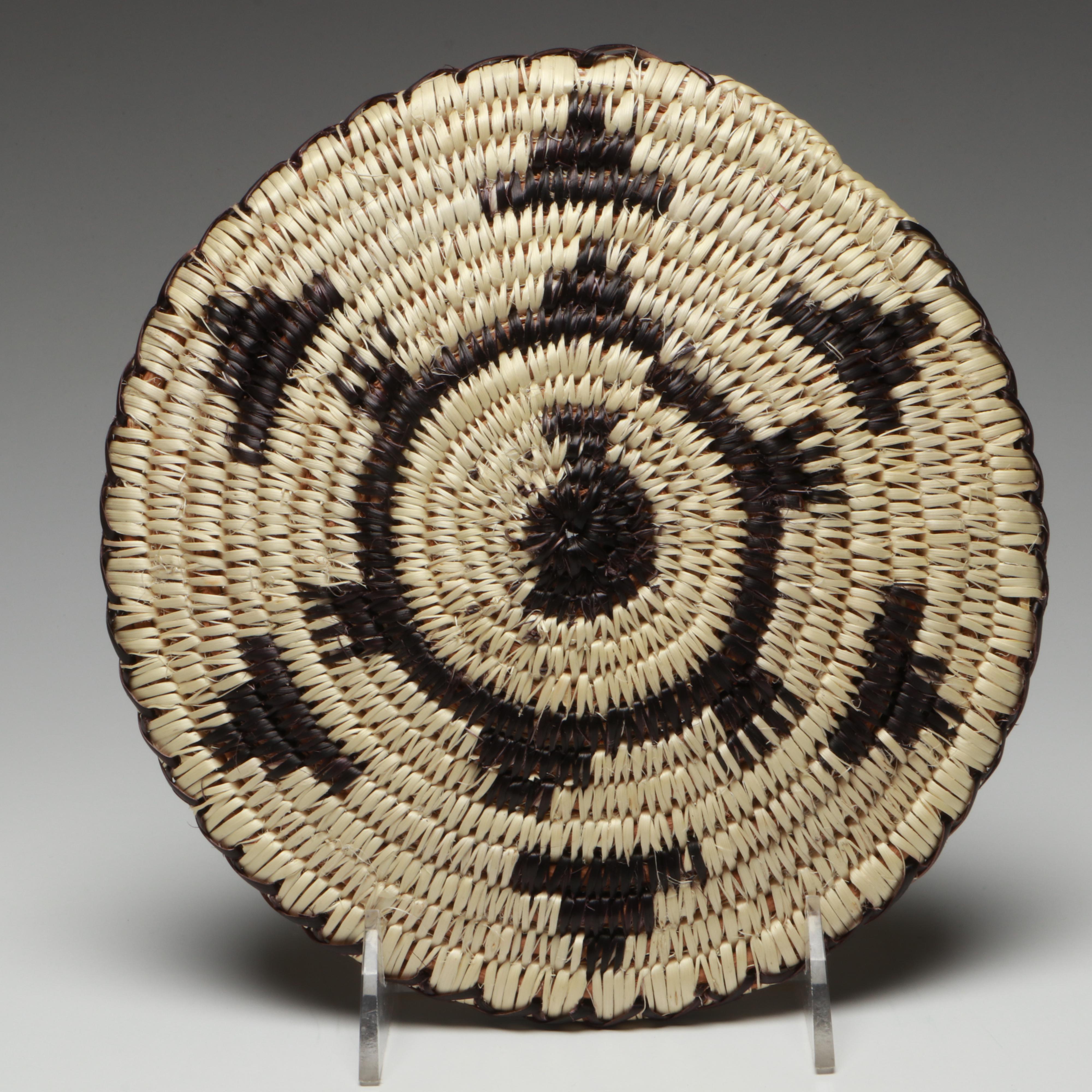 Cecelia Whiskers and Stella Eyetoo Paiute Sumac Round Baskets