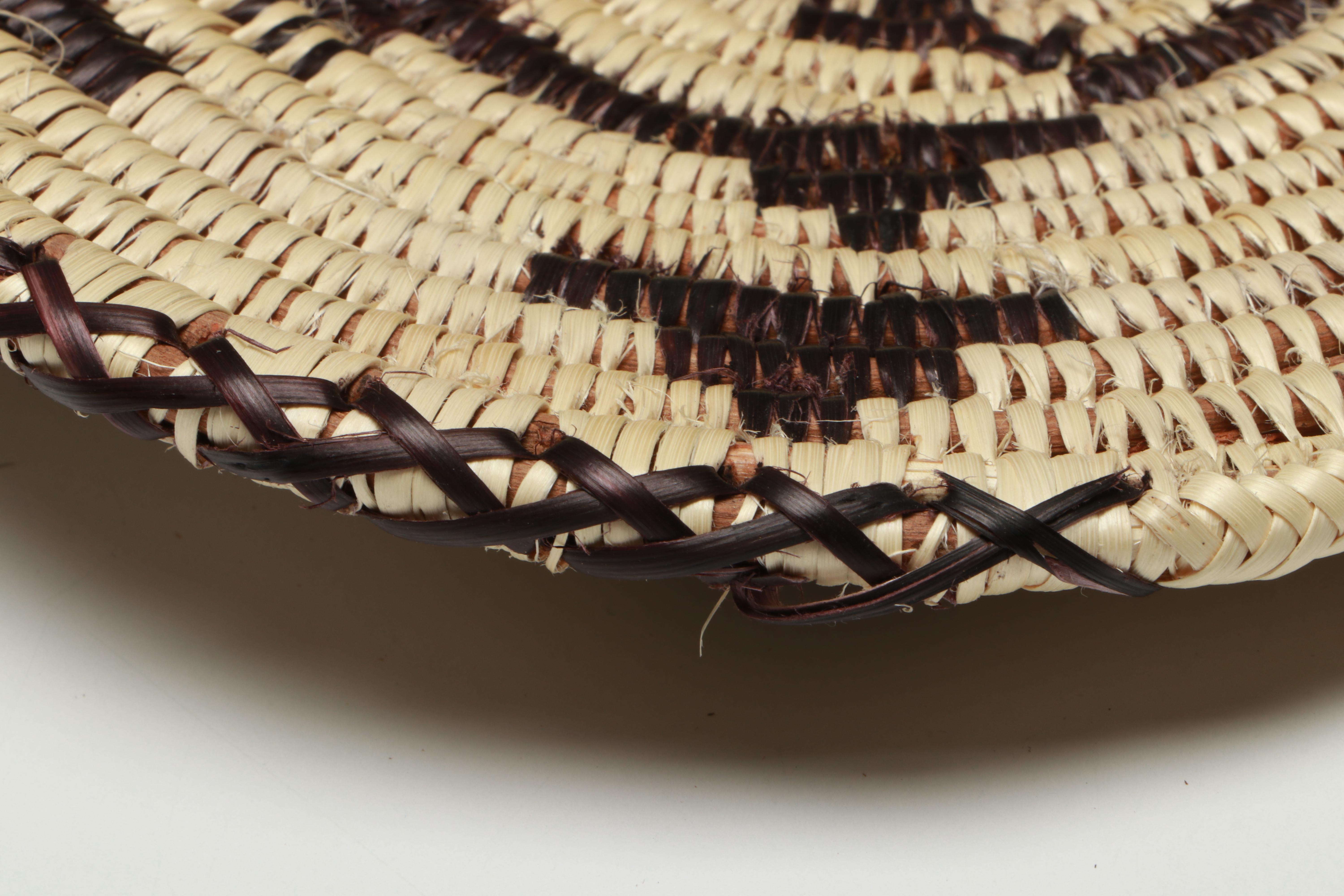 Cecelia Whiskers and Stella Eyetoo Paiute Sumac Round Baskets