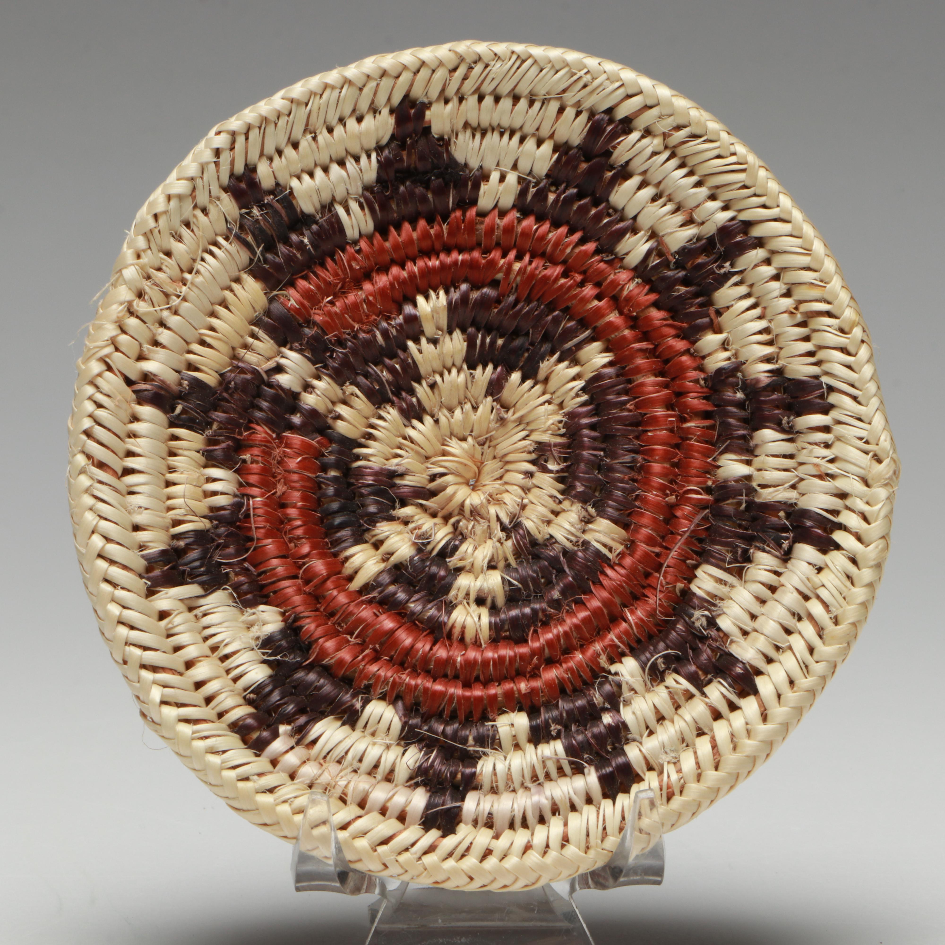 Cecelia Whiskers and Stella Eyetoo Paiute Sumac Round Baskets
