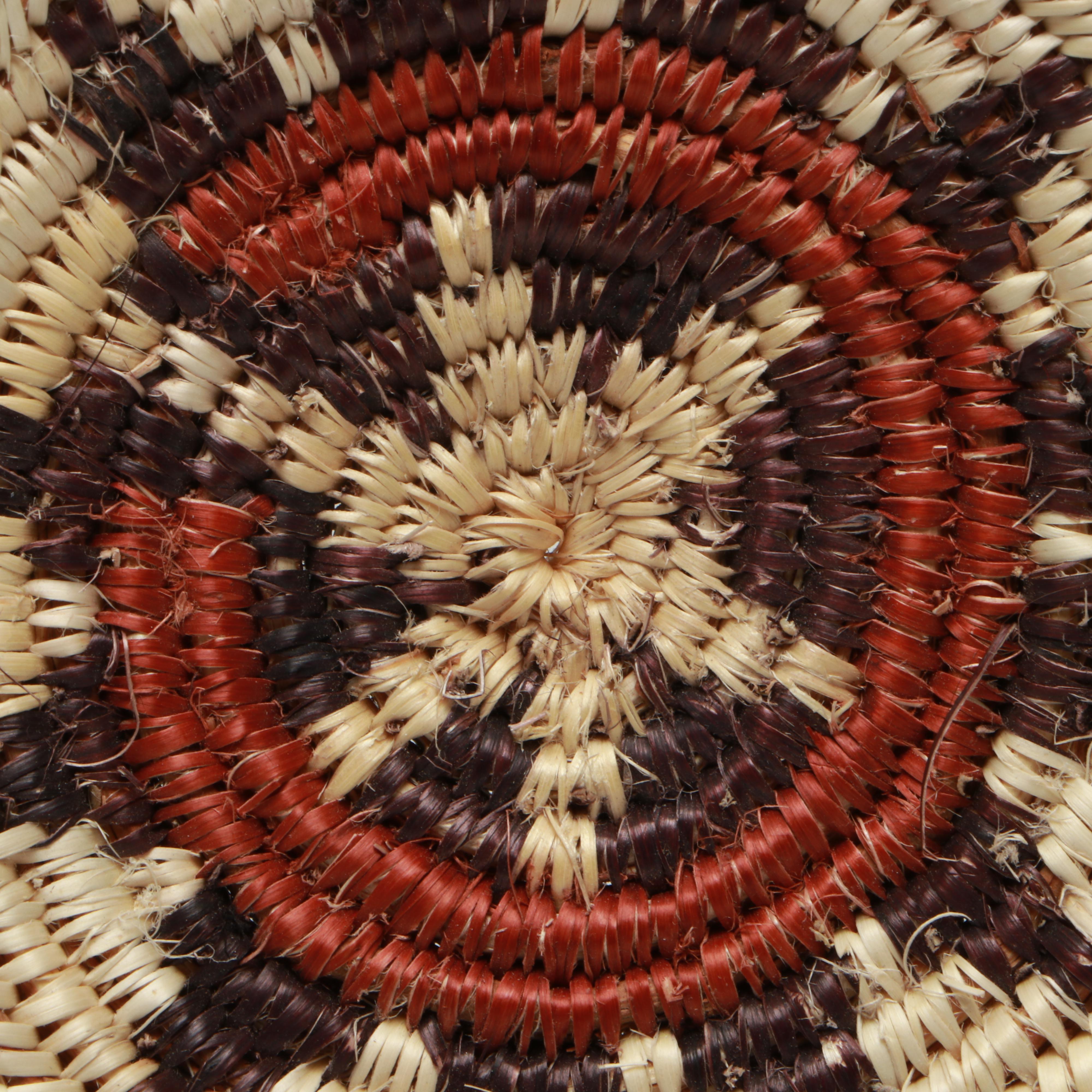 Cecelia Whiskers and Stella Eyetoo Paiute Sumac Round Baskets