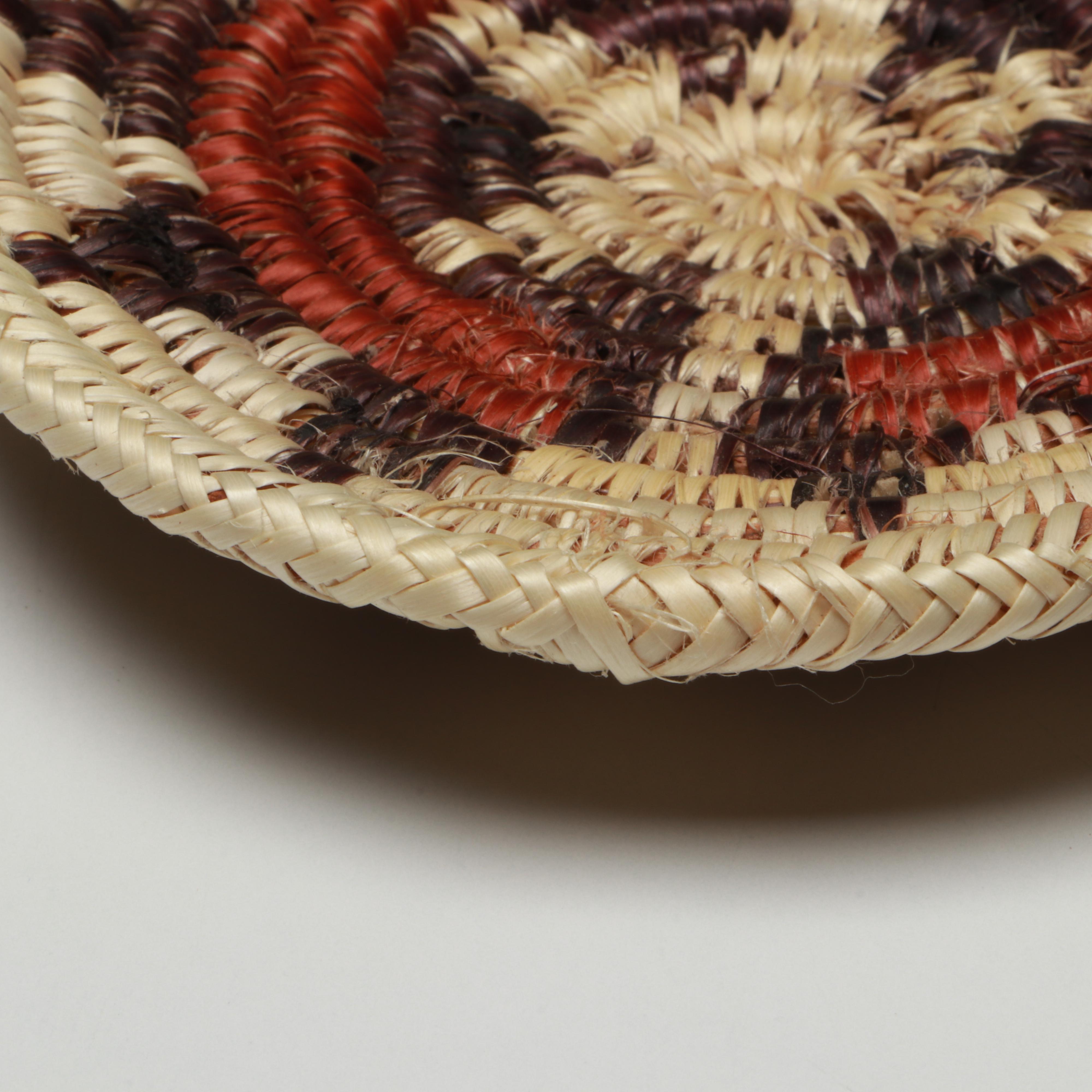 Cecelia Whiskers and Stella Eyetoo Paiute Sumac Round Baskets