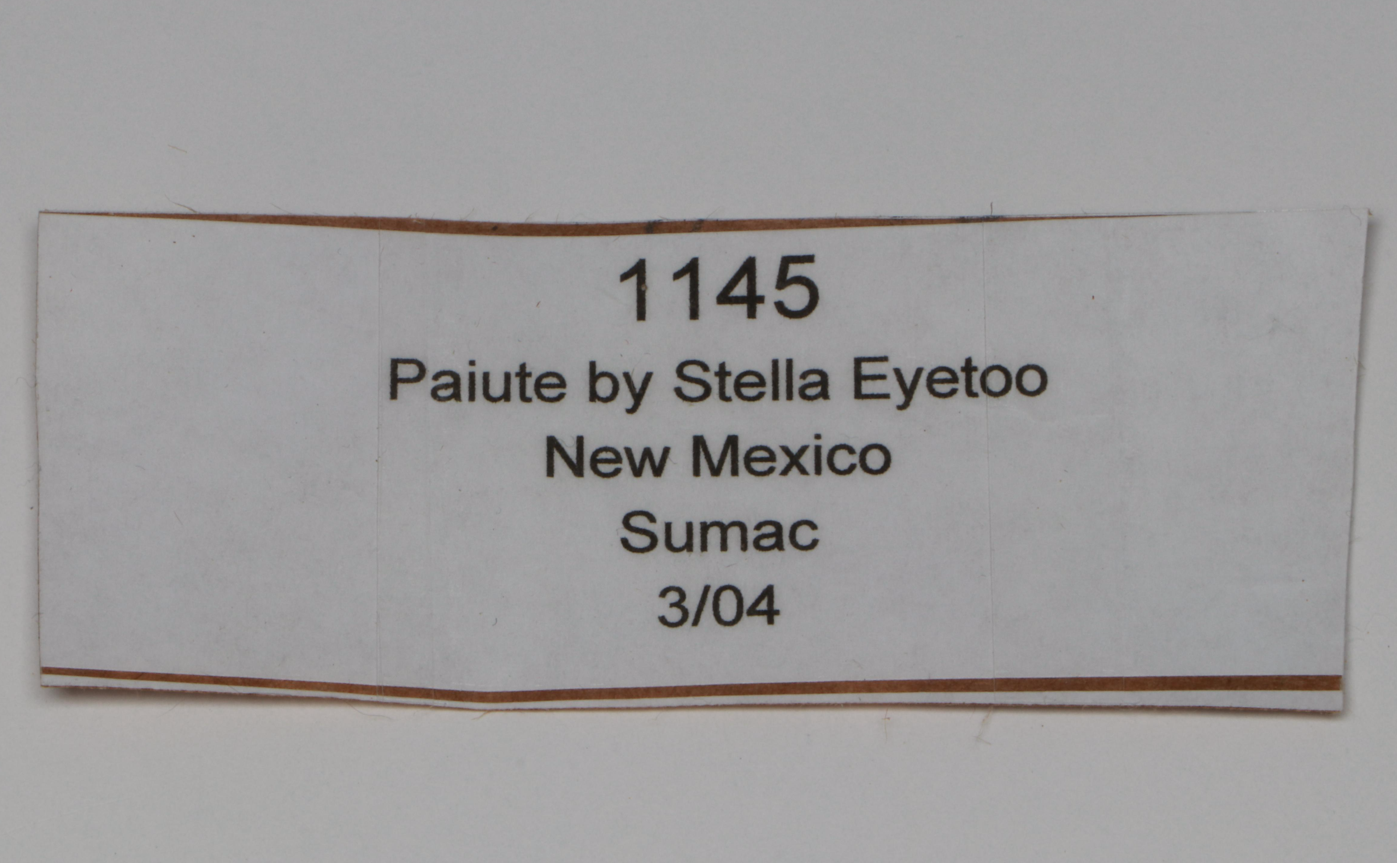 Cecelia Whiskers and Stella Eyetoo Paiute Sumac Round Baskets