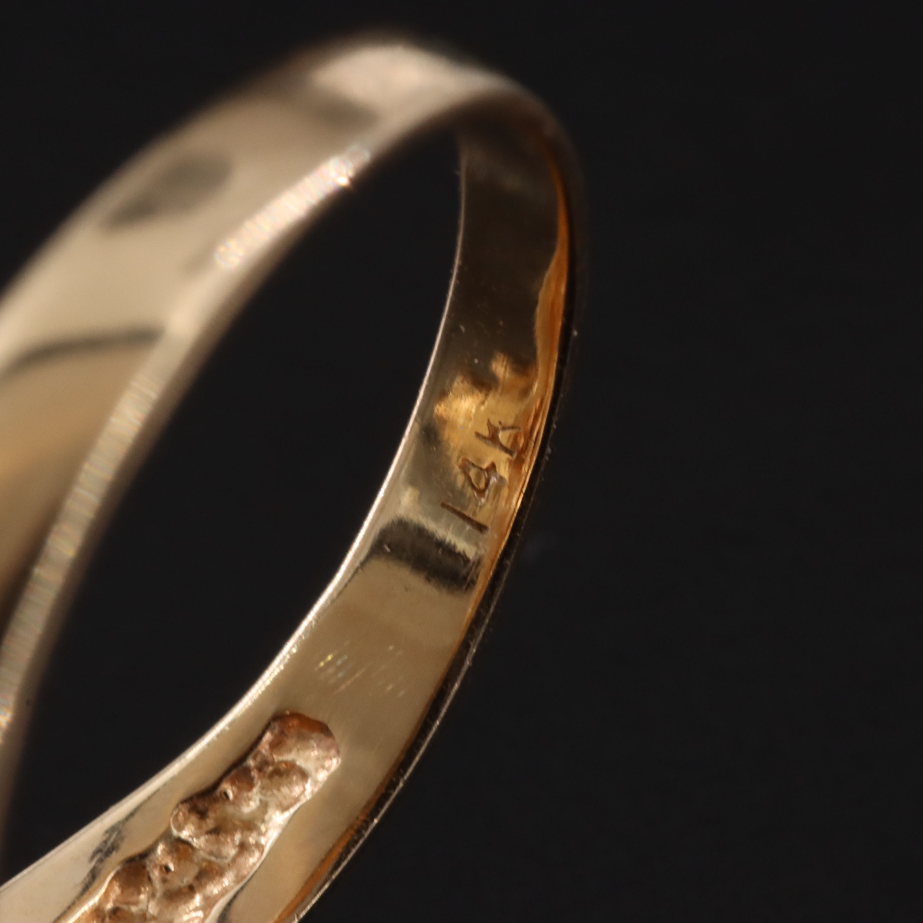 Vintage 14K Sapphire and Diamond Bypass Ring