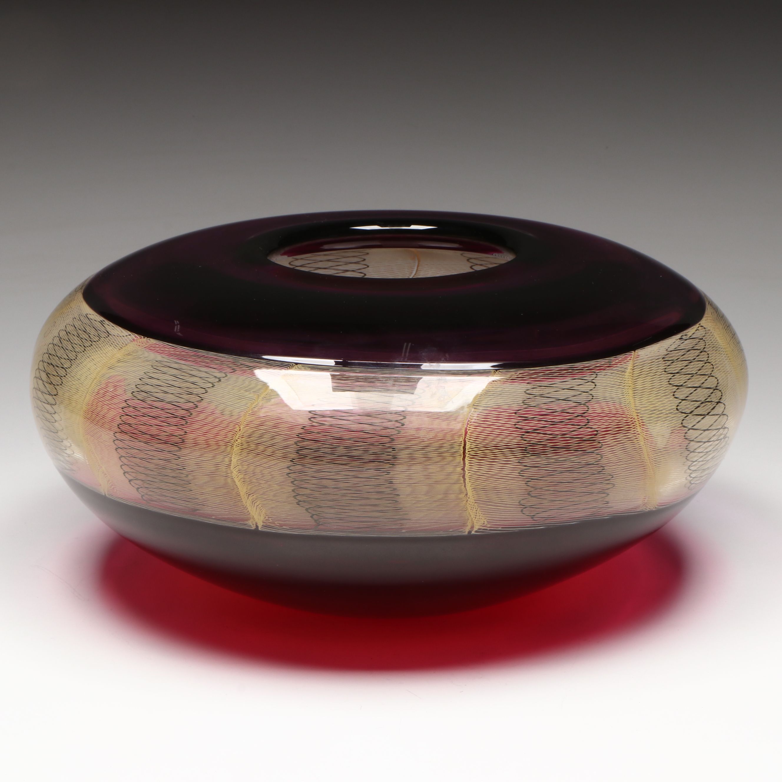 Sam Stang MCM Incalmo Vessel with Zanfirico Center, 21st Century