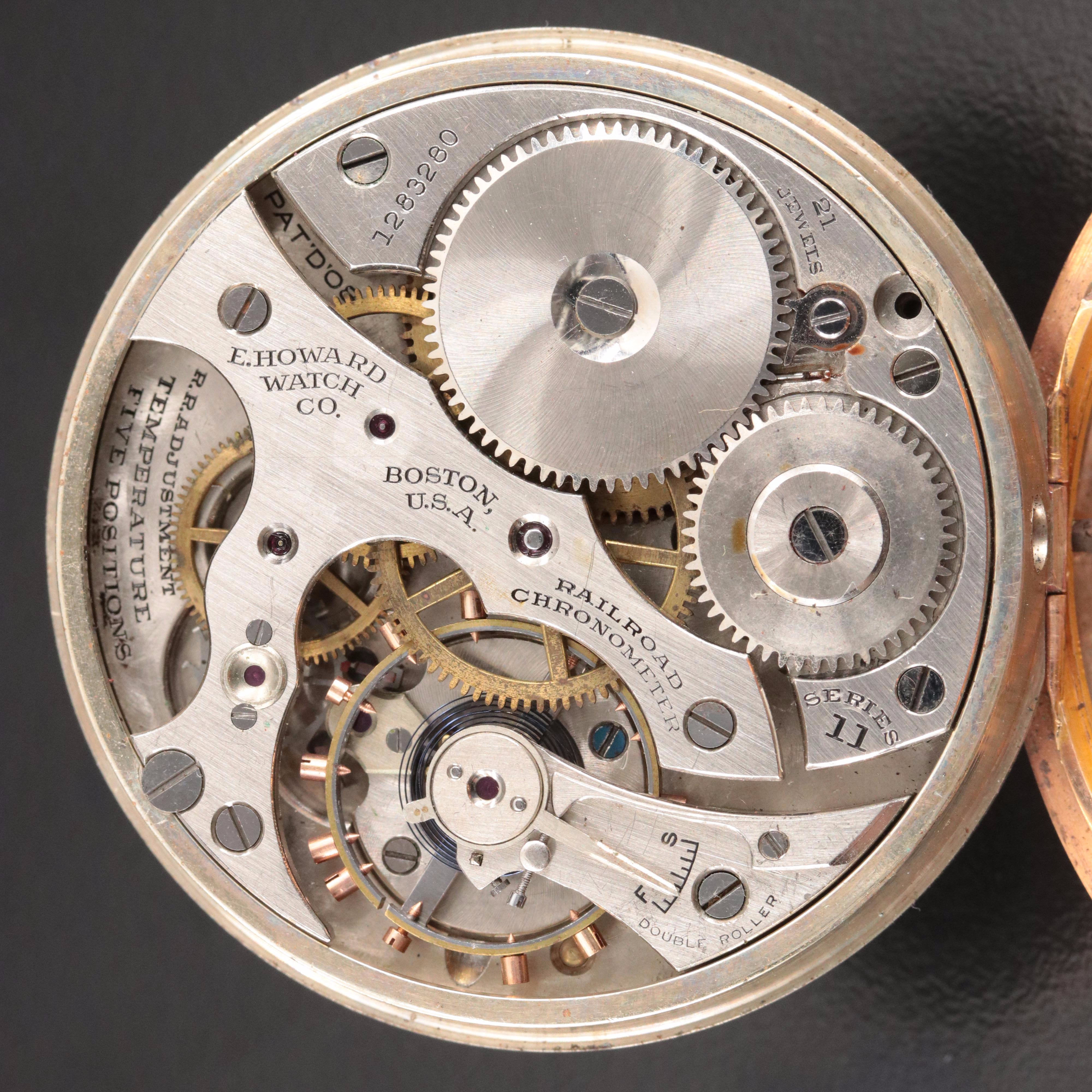 E. Howard Gold-Filled Railroad Grade Pocket Watch