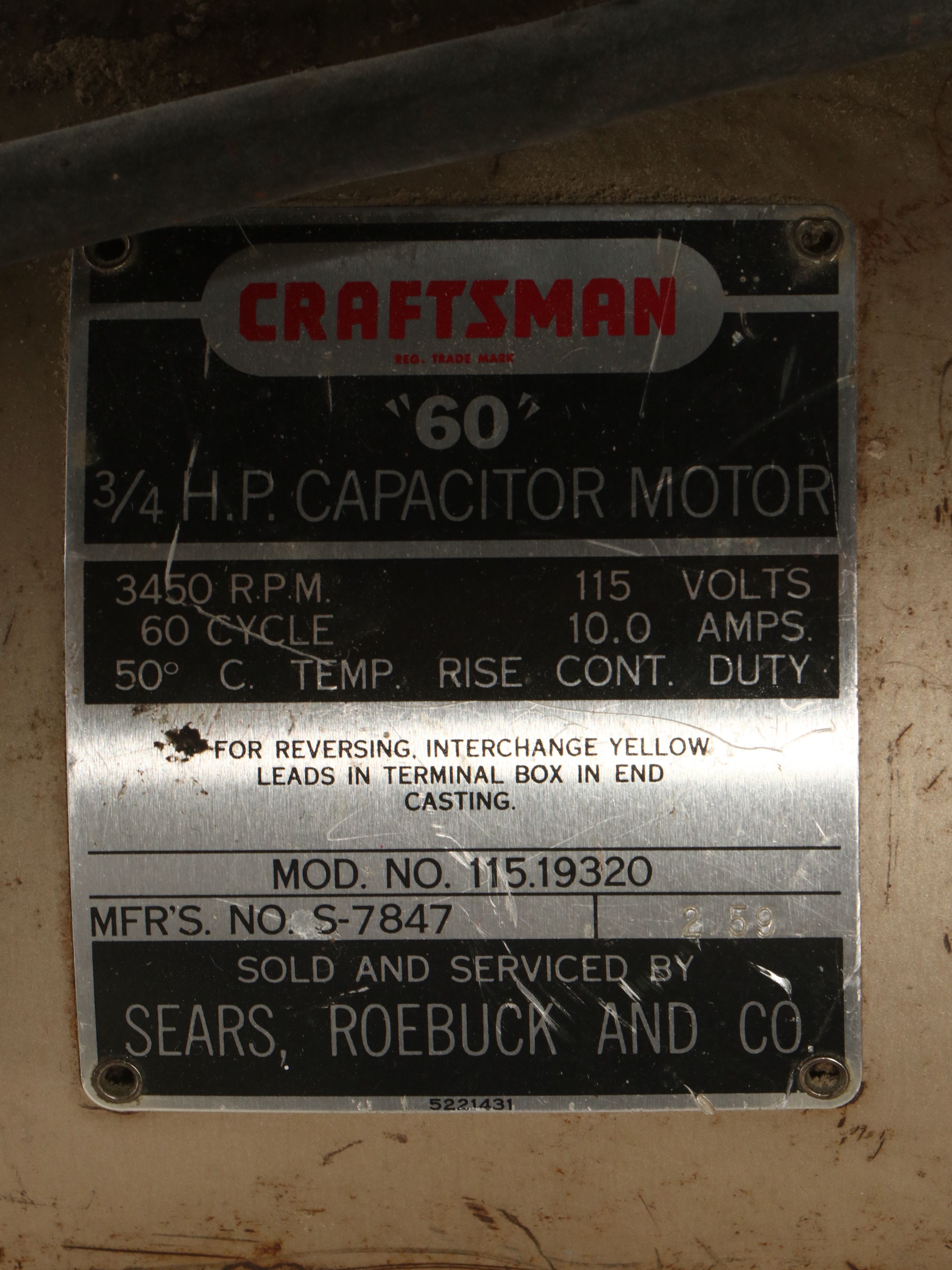 Craftsman Table Saw, Mid-20th Century