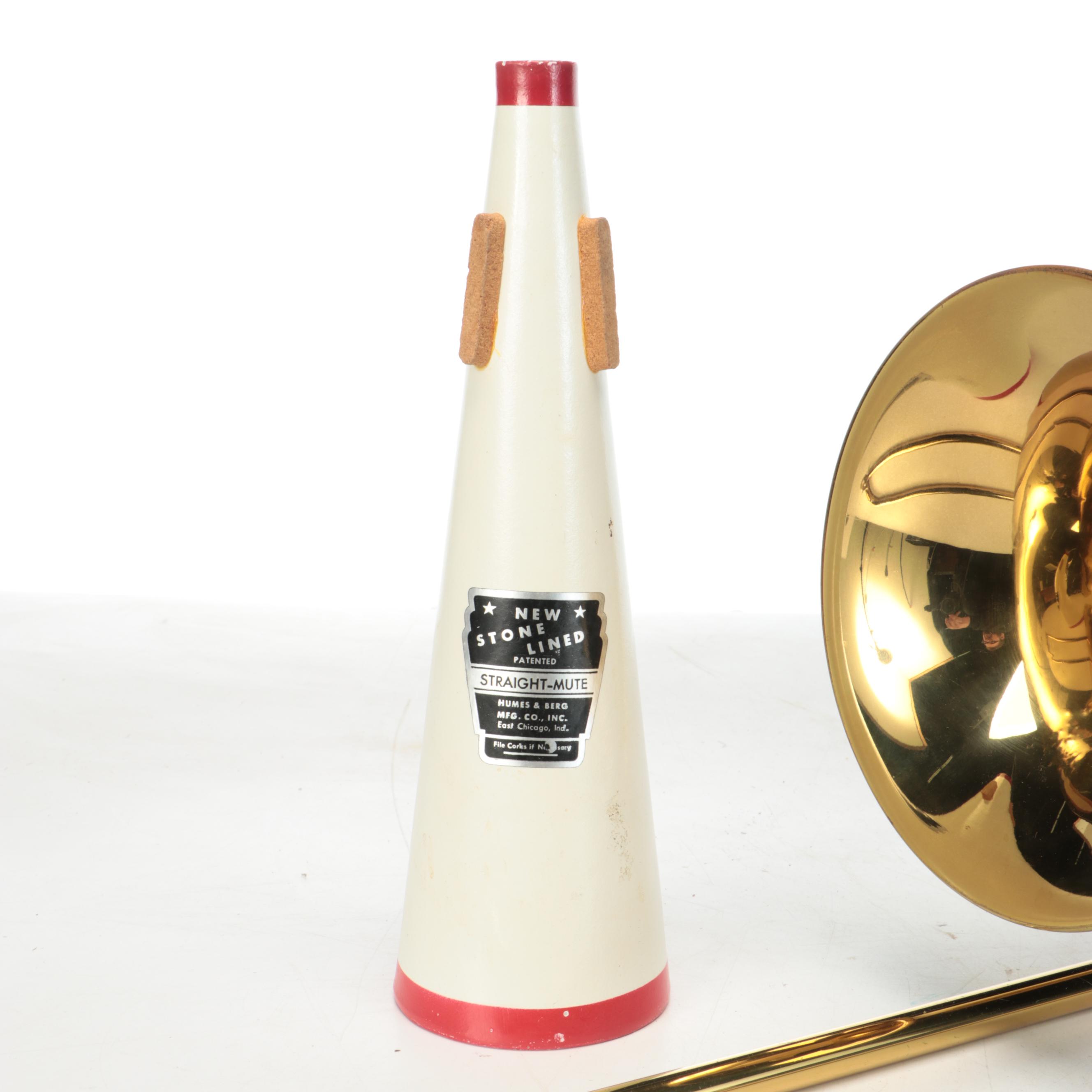 King Cleveland 605 Lacquered Trombone with Straight Mute and Hardshell Case