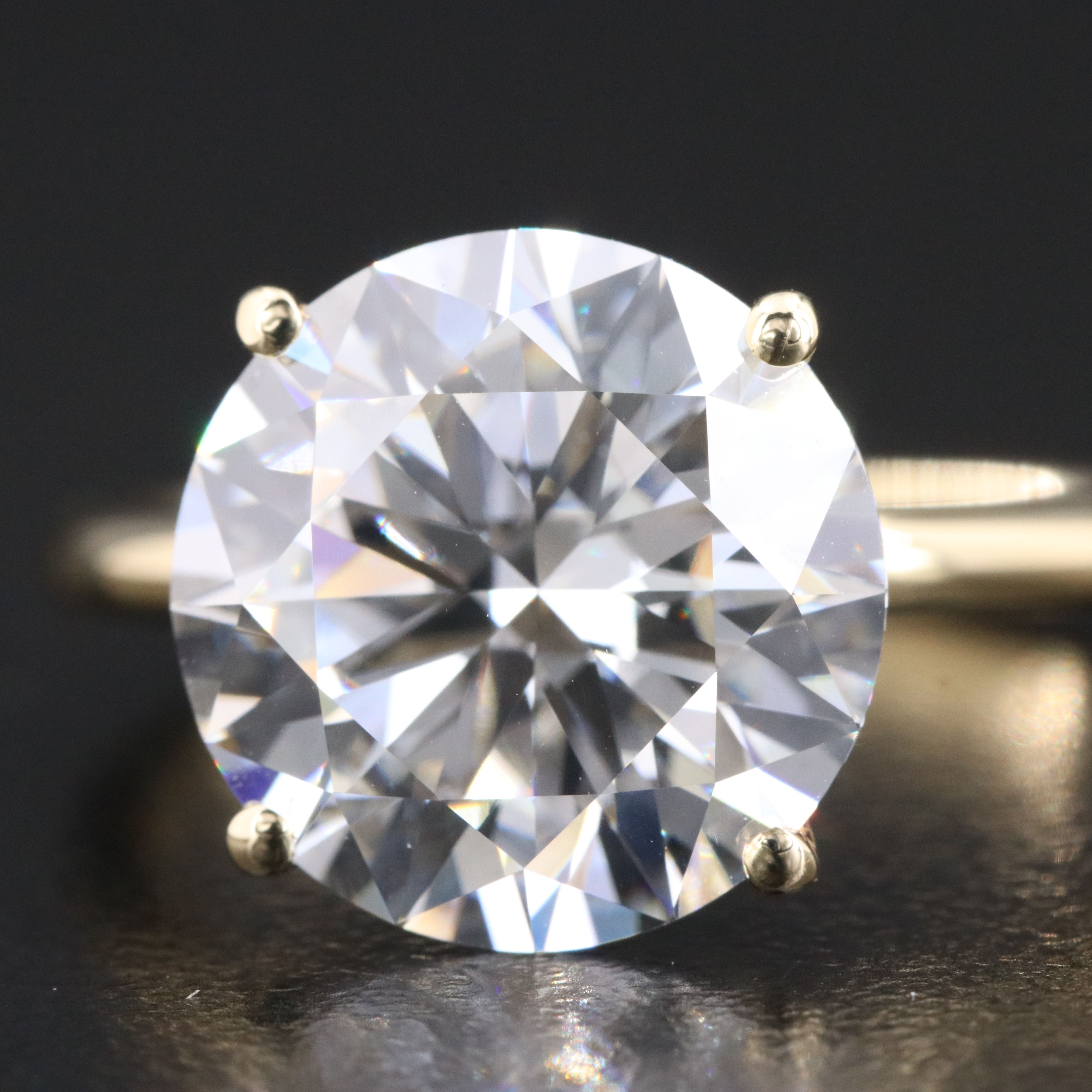 14K 6.04 CT Lab Grown Diamond Solitaire Ring with IGI Report