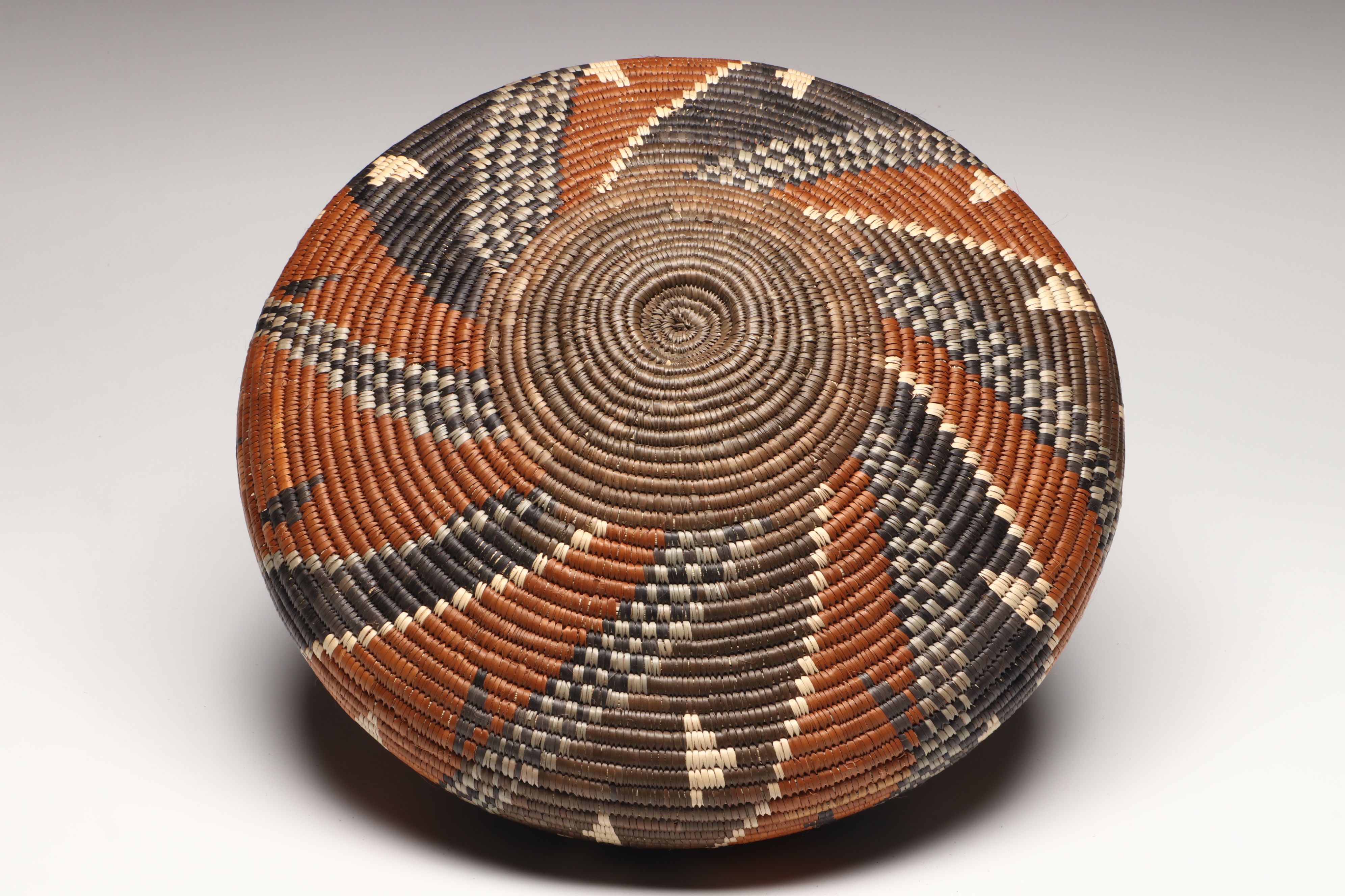 Hlenglwo Ptiuli with Other Zulu Ilala Palm Basketry and Herb Container