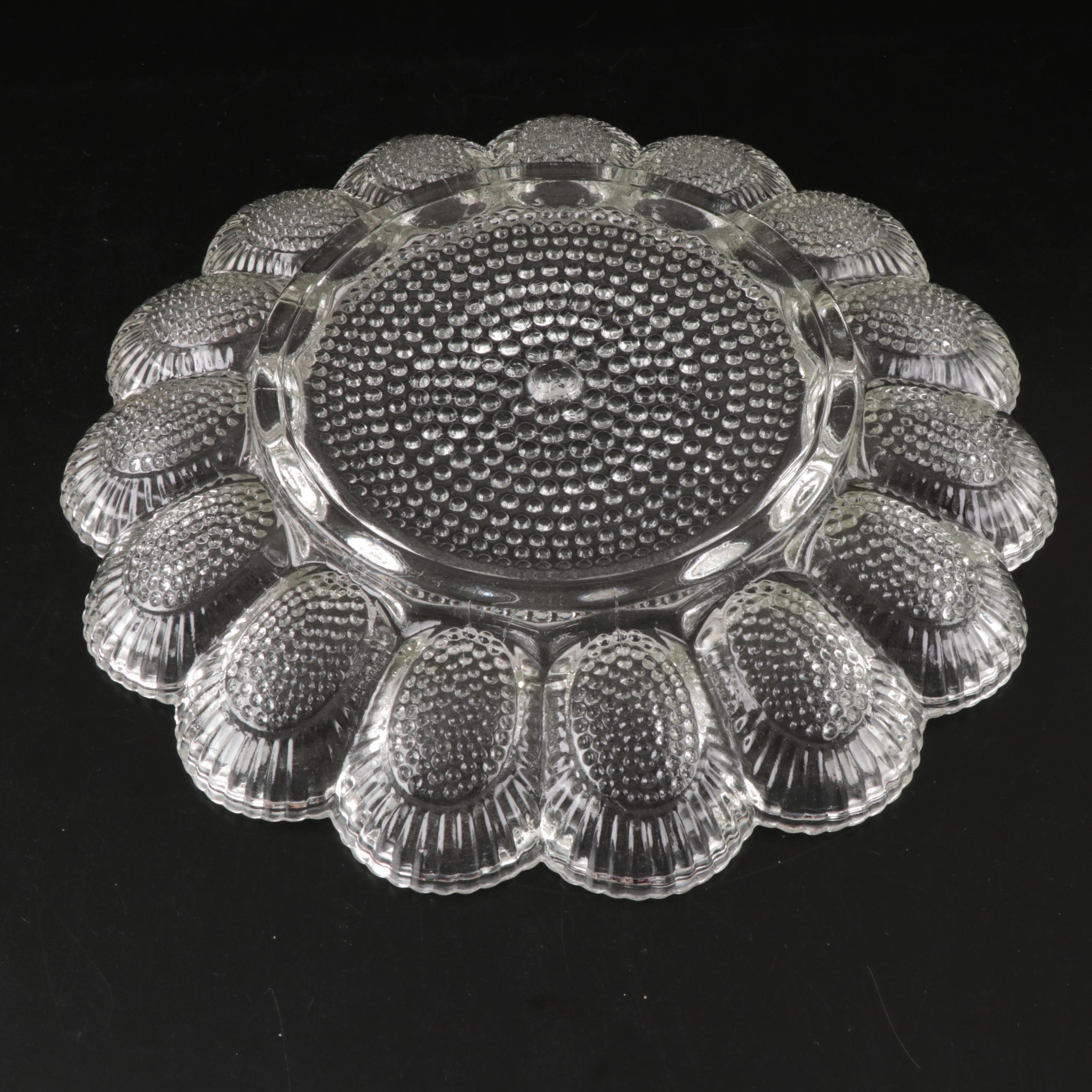 Smith Glass "Pineapple" Punch Bowl with More Pressed Glass Serveware