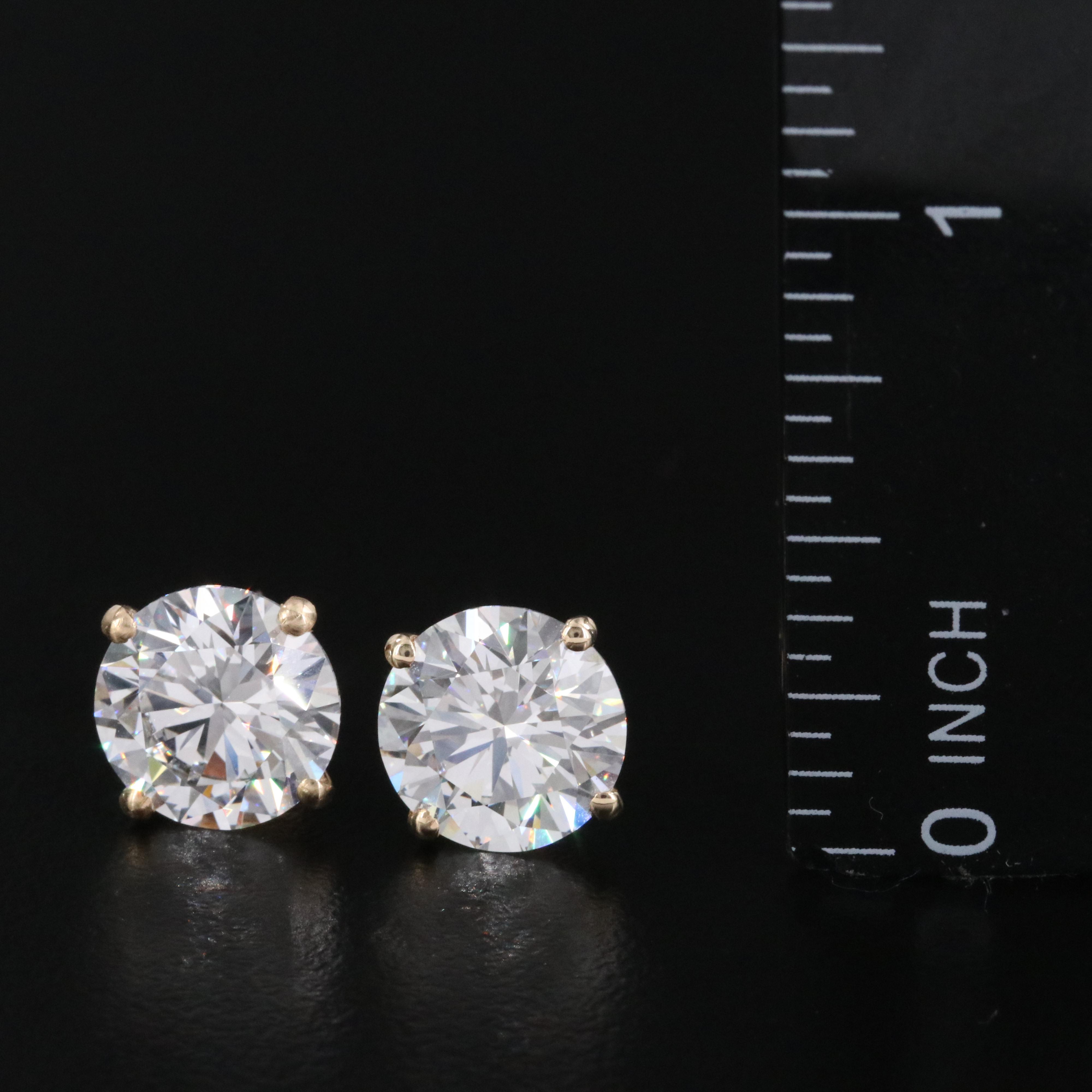 14K 6.00 CTW Lab Grown Diamond Stud Earrings with IGI Reports