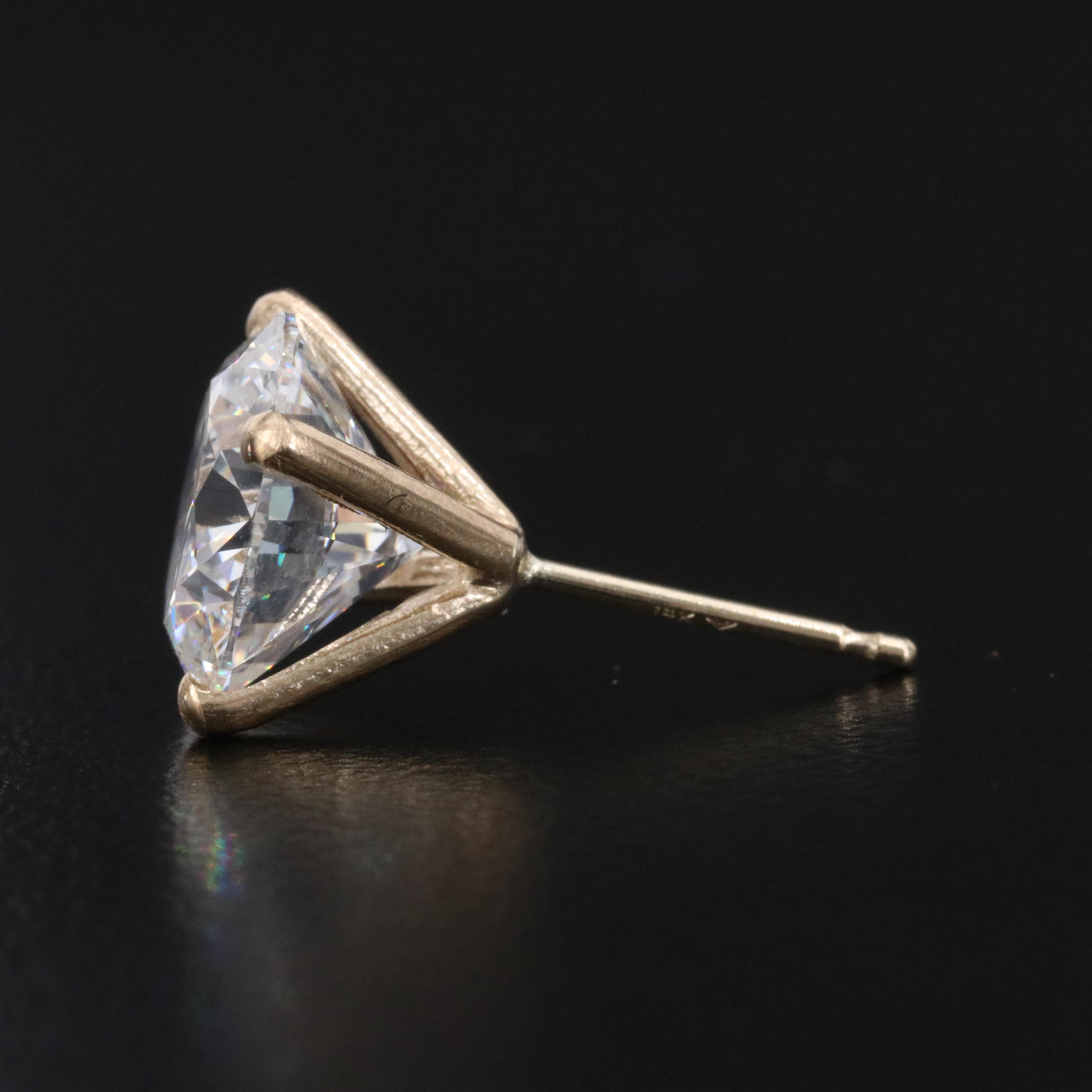 14K 6.00 CTW Lab Grown Diamond Stud Earrings with IGI Reports