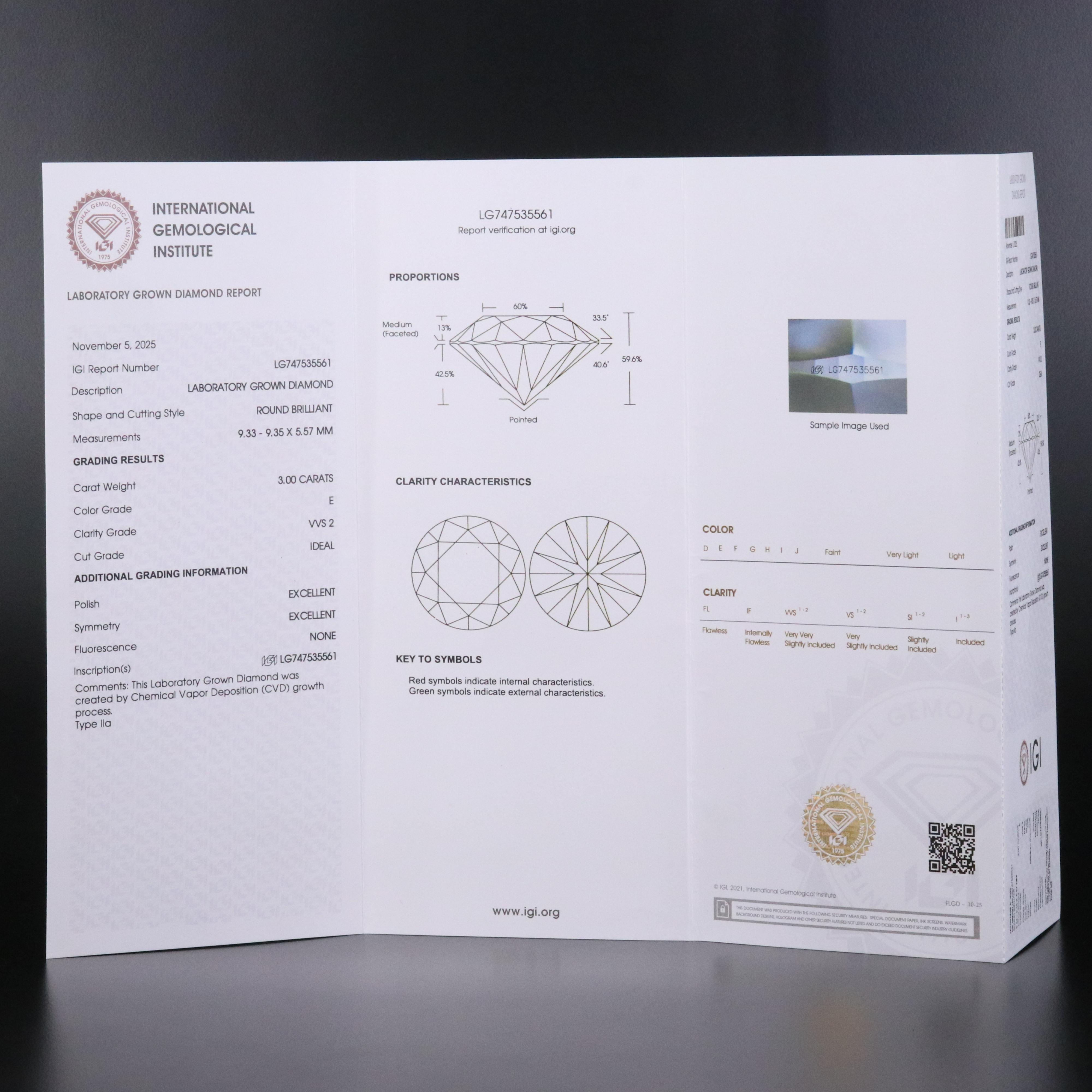 14K 6.00 CTW Lab Grown Diamond Stud Earrings with IGI Reports