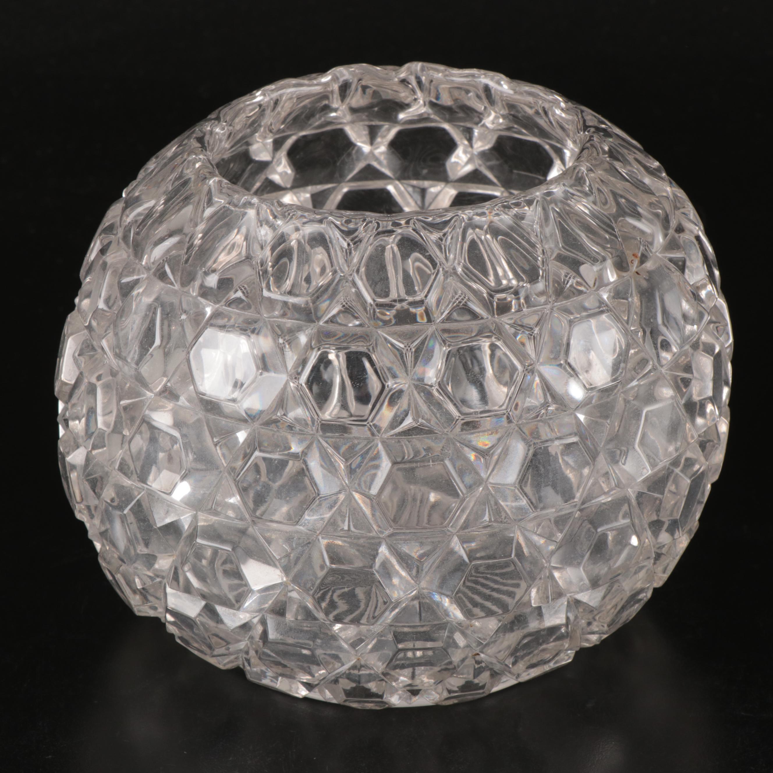 Smith Glass "Pineapple" Punch Bowl with More Pressed Glass Serveware