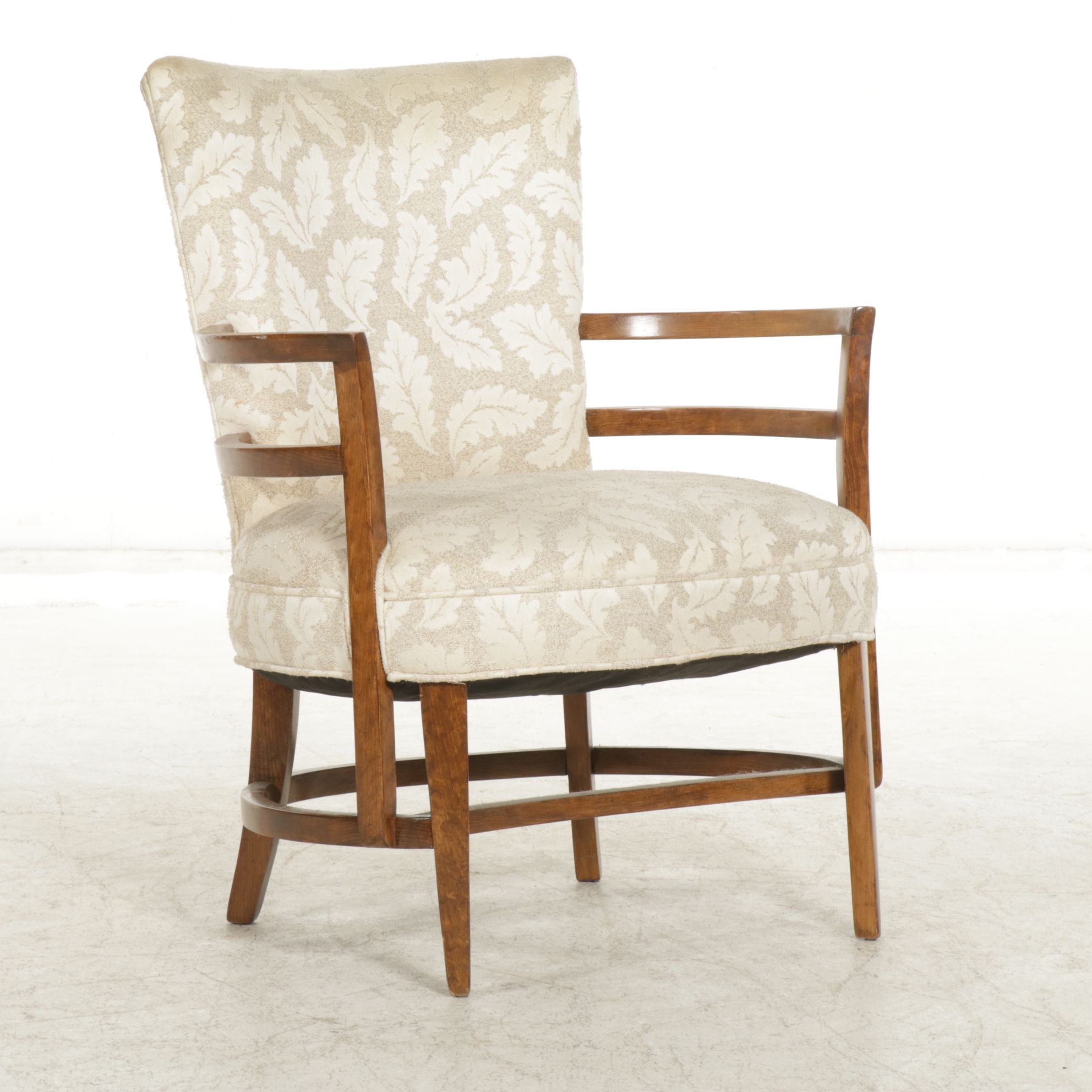 Art Deco Style Open Armchair, Mid-20th Century