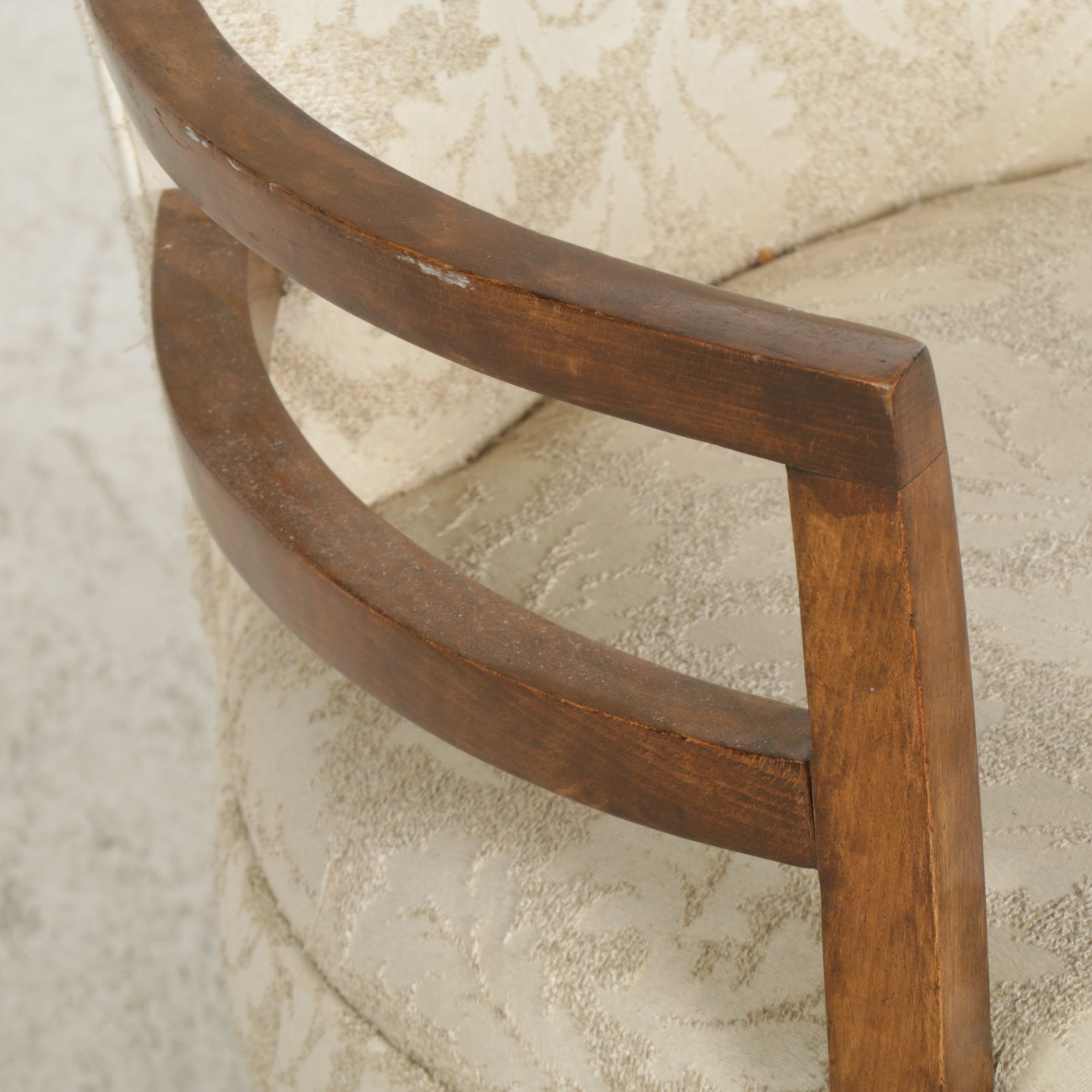 Art Deco Style Open Armchair, Mid-20th Century