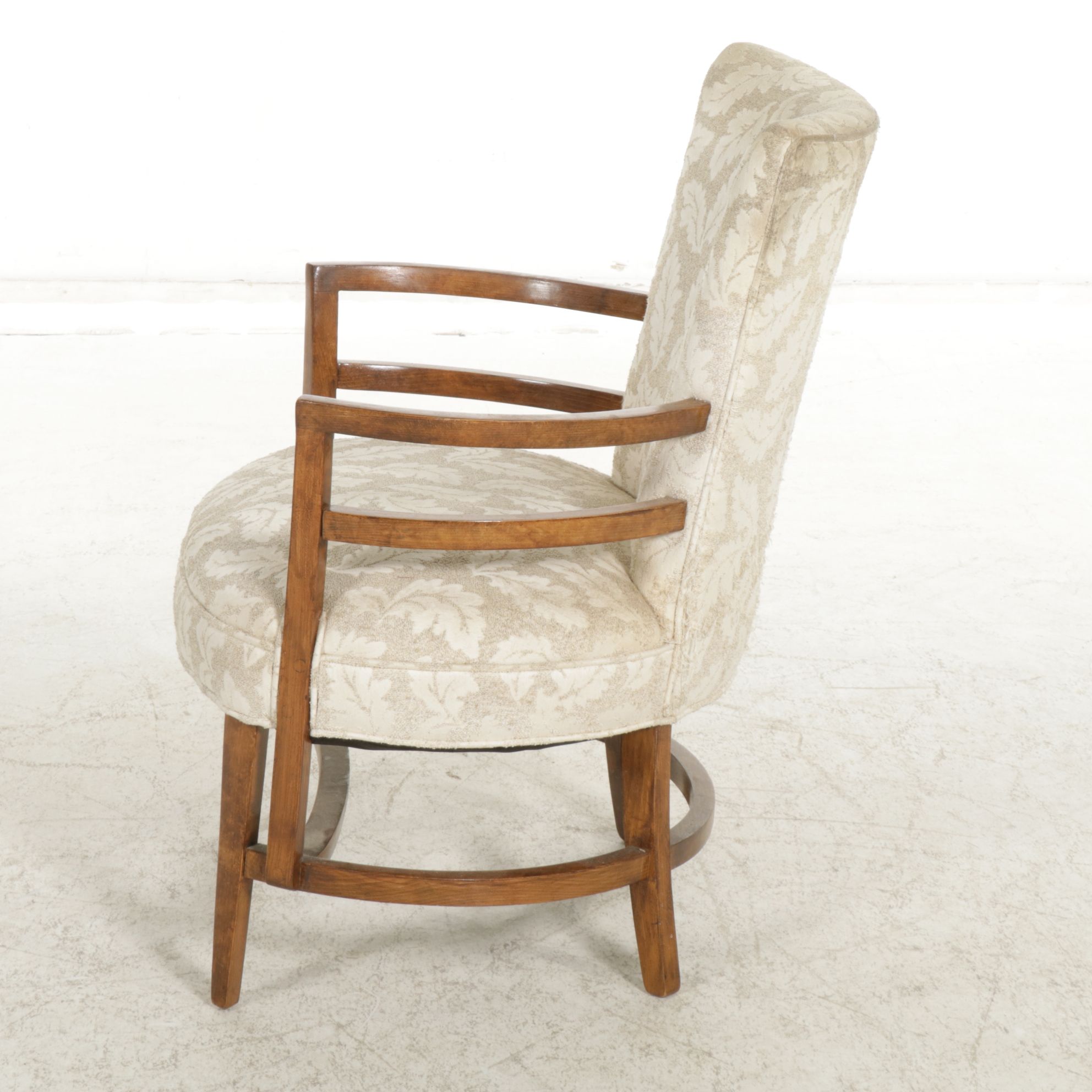 Art Deco Style Open Armchair, Mid-20th Century