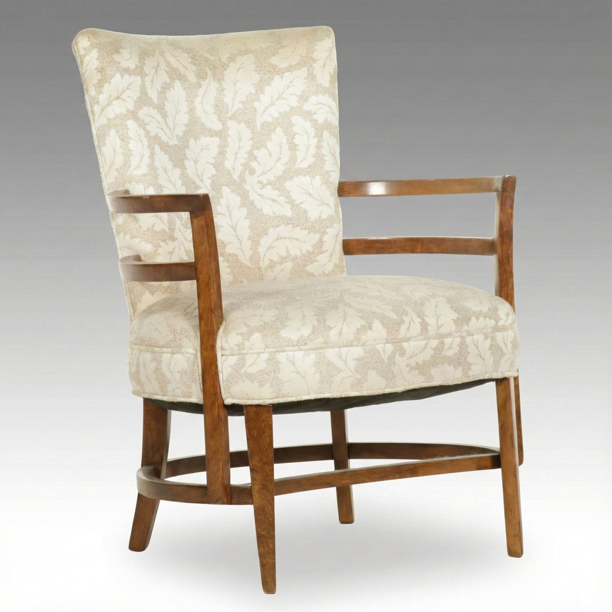 Art Deco Style Open Armchair, Mid-20th Century