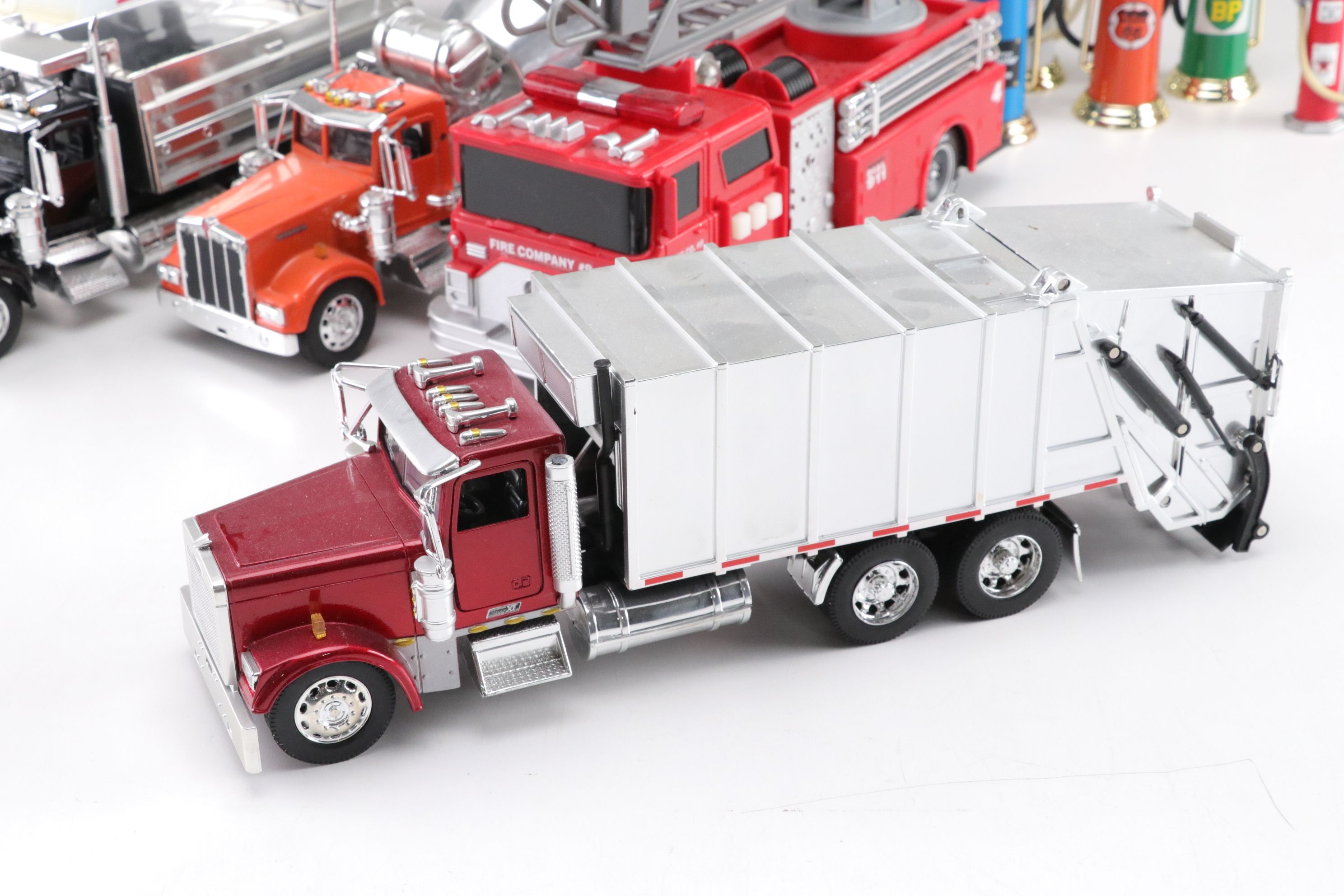 Fire Engine, Semi Trucks, Ambulance & Other Toy Vehicle Collection