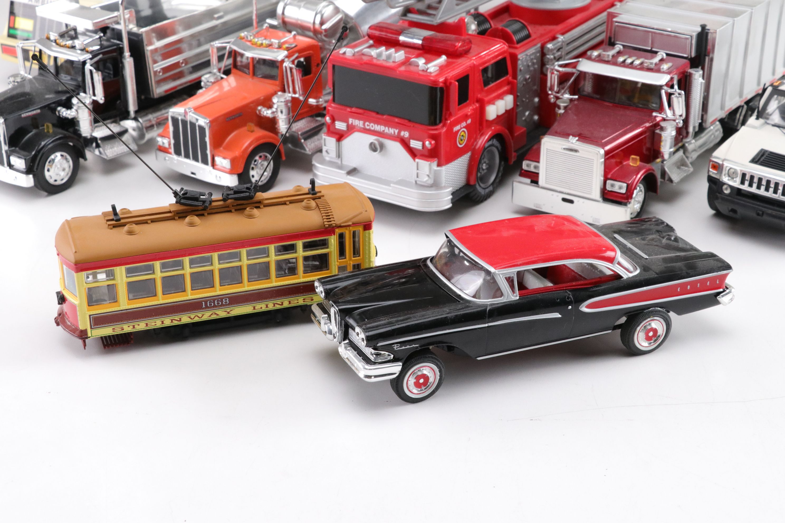 Fire Engine, Semi Trucks, Ambulance & Other Toy Vehicle Collection