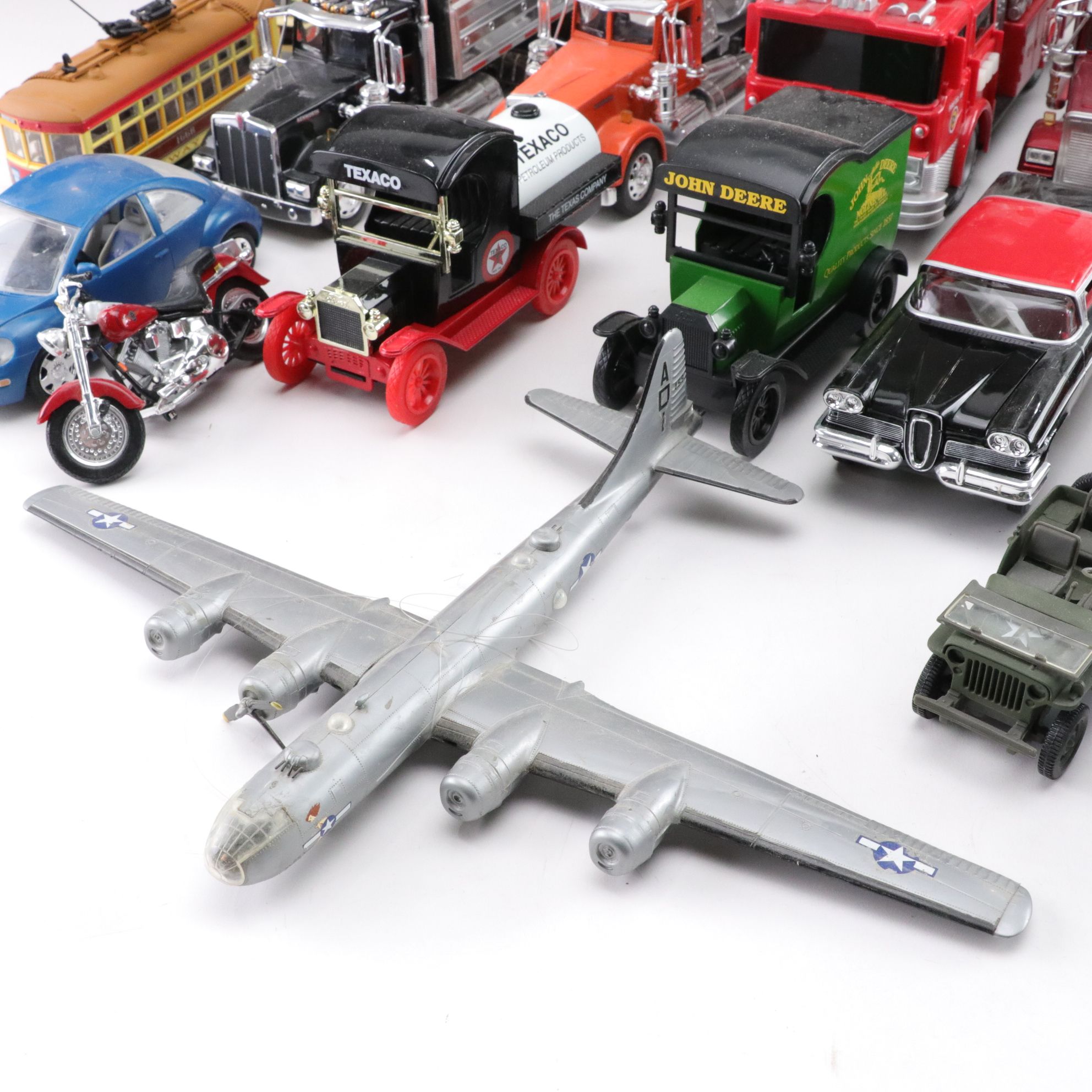 Fire Engine, Semi Trucks, Ambulance & Other Toy Vehicle Collection