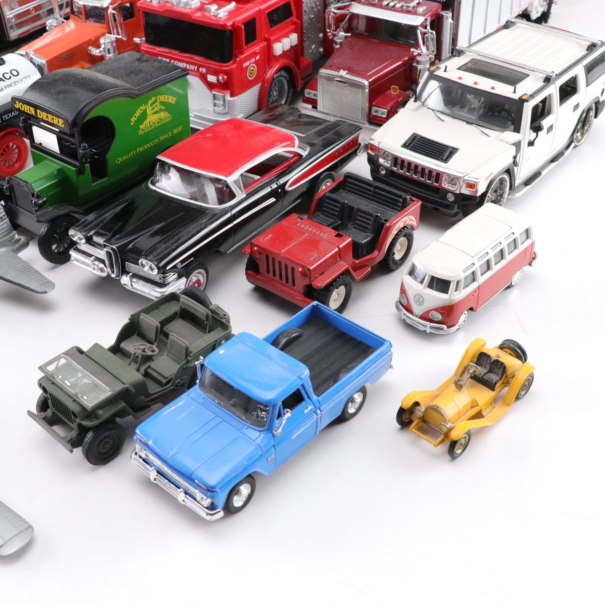 Fire Engine, Semi Trucks, Ambulance & Other Toy Vehicle Collection