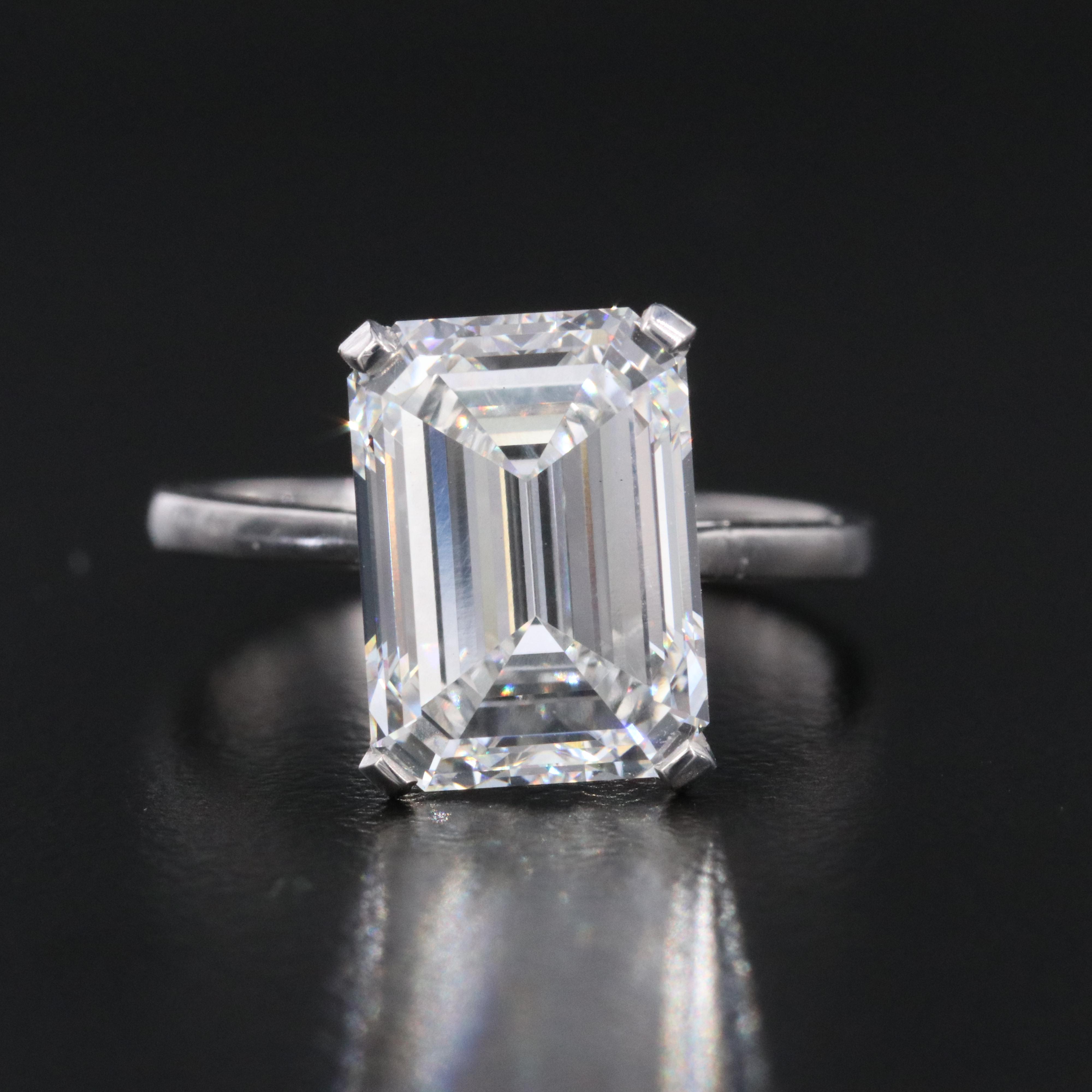 14K 5.06 CT Lab Grown Diamond Solitaire Ring with IGI Report