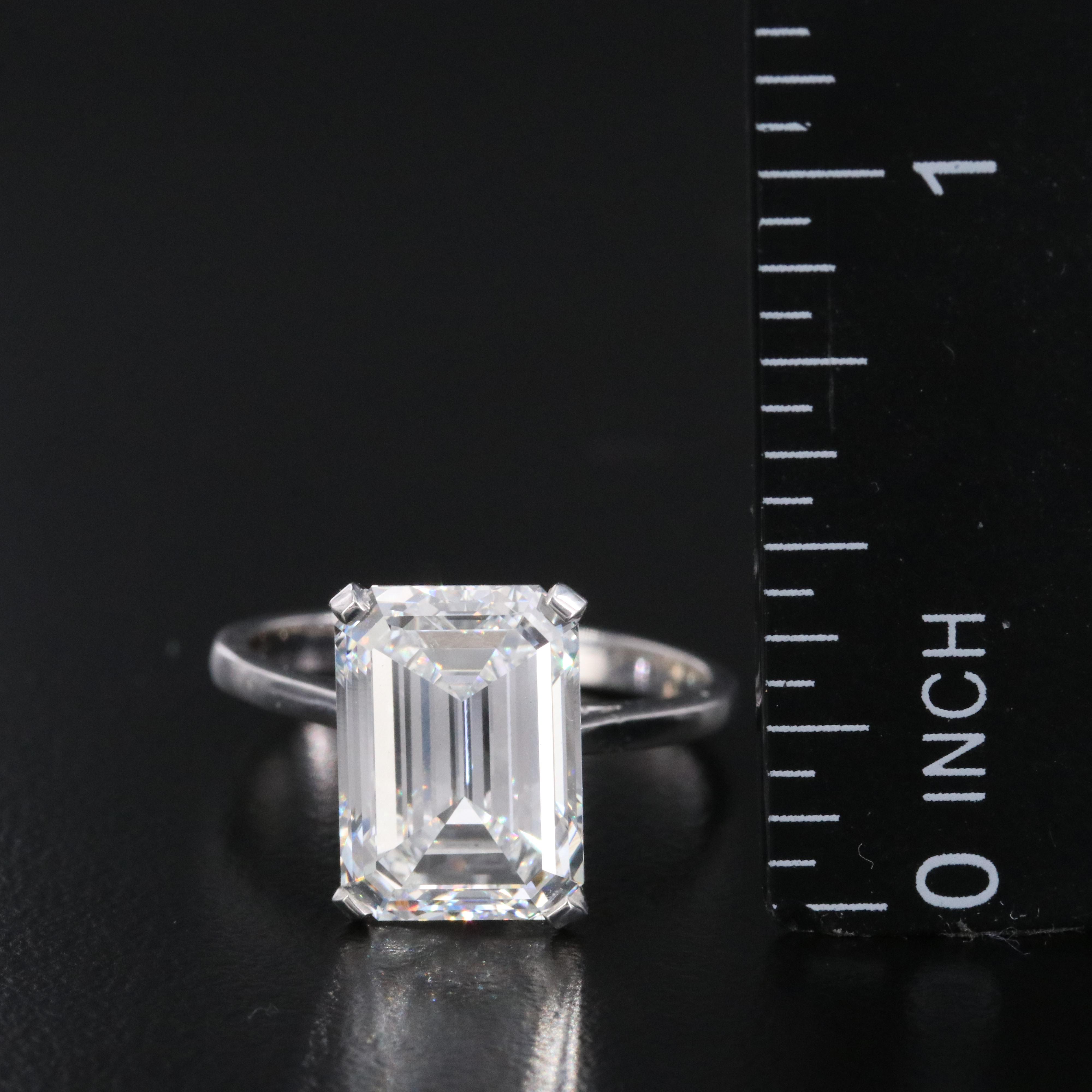 14K 5.06 CT Lab Grown Diamond Solitaire Ring with IGI Report