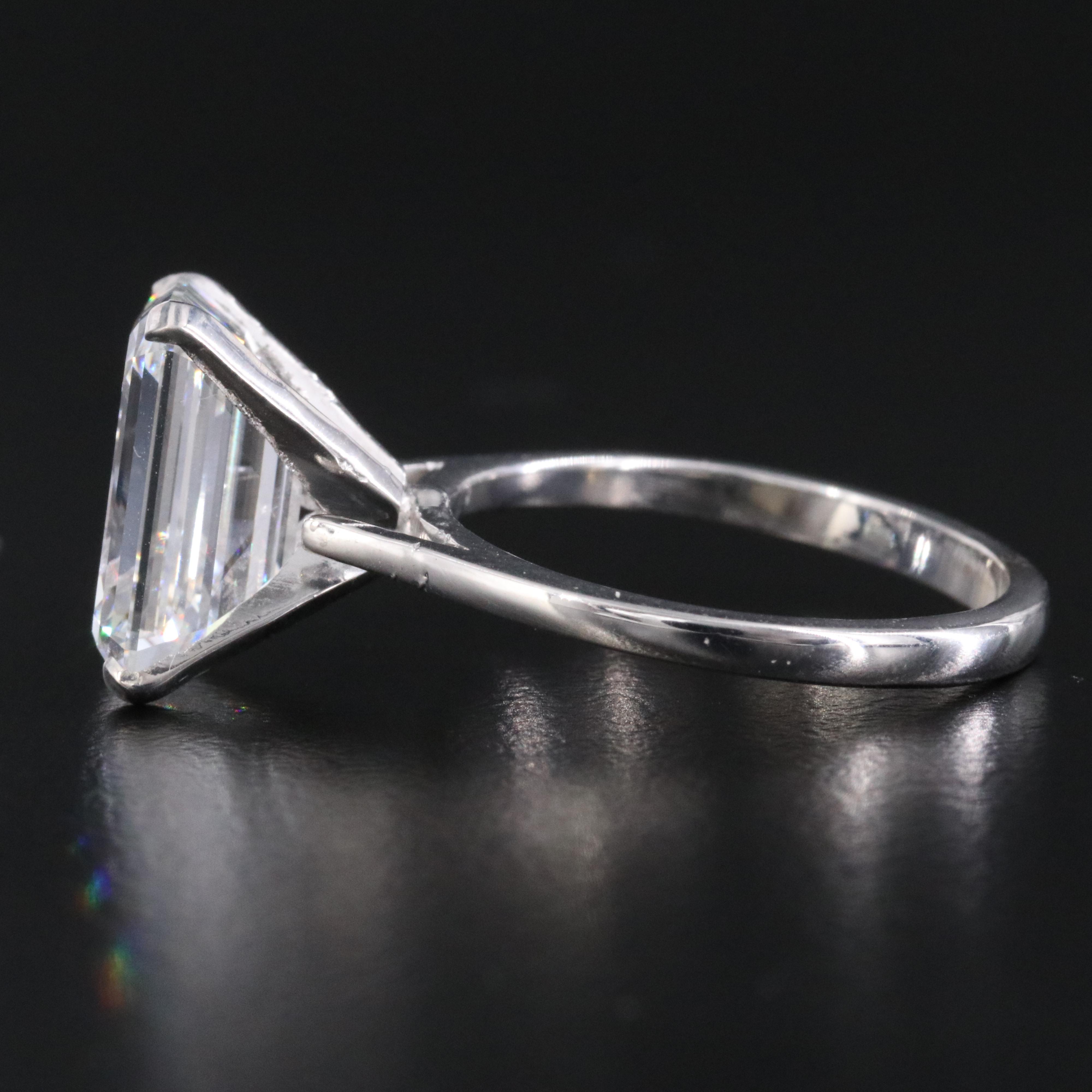 14K 5.06 CT Lab Grown Diamond Solitaire Ring with IGI Report