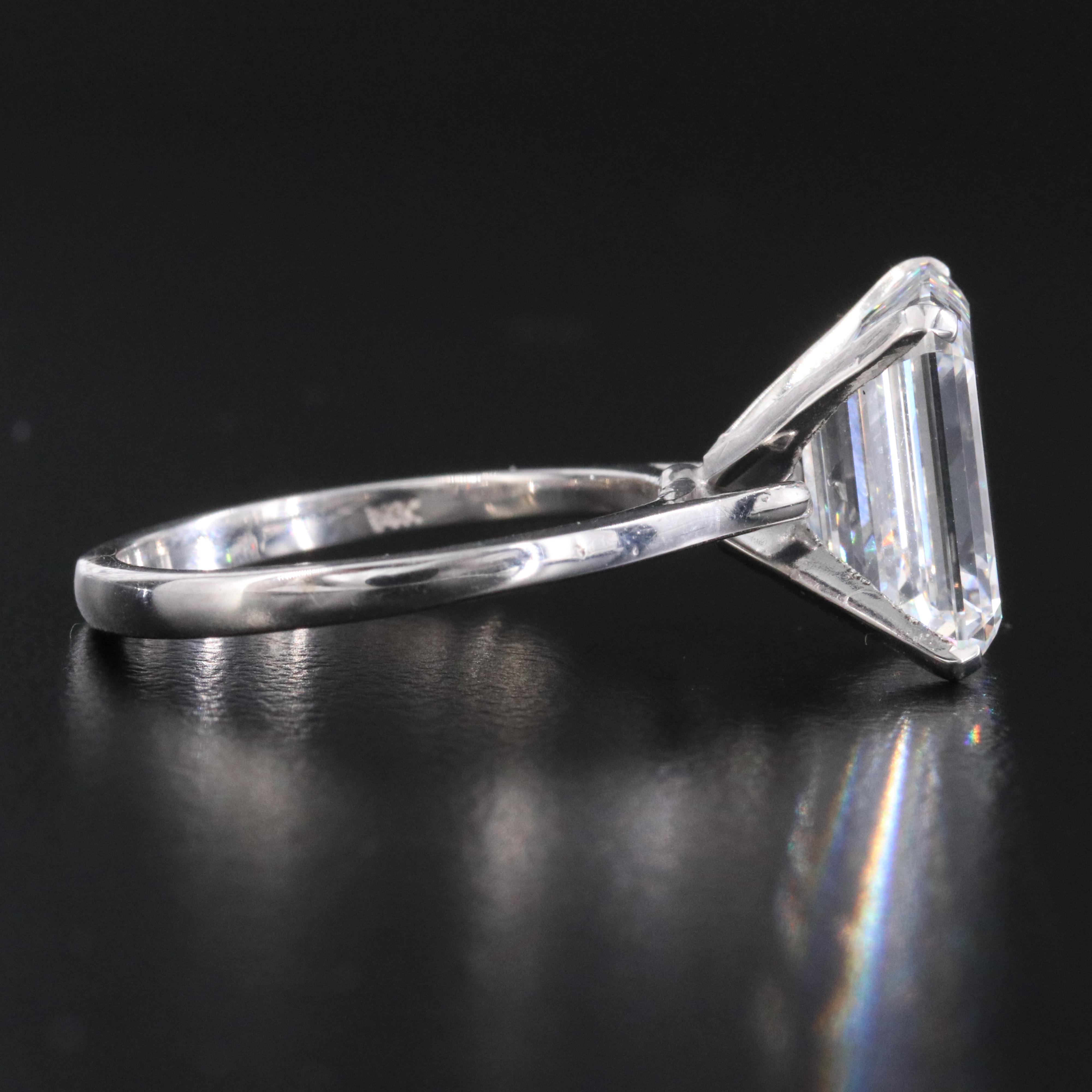 14K 5.06 CT Lab Grown Diamond Solitaire Ring with IGI Report