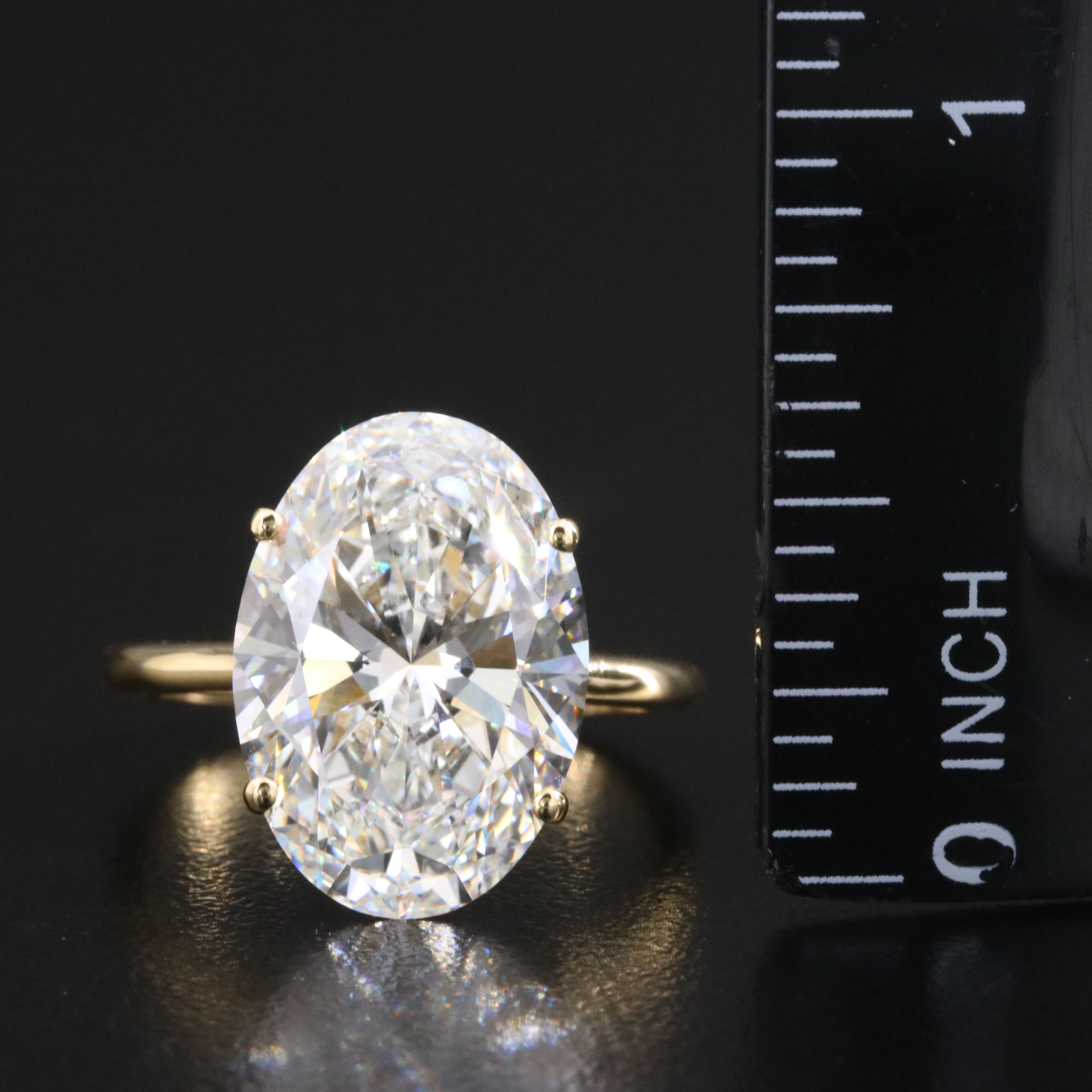 18K 8.38 CT Lab Grown Diamond Solitaire Ring with IGI Report