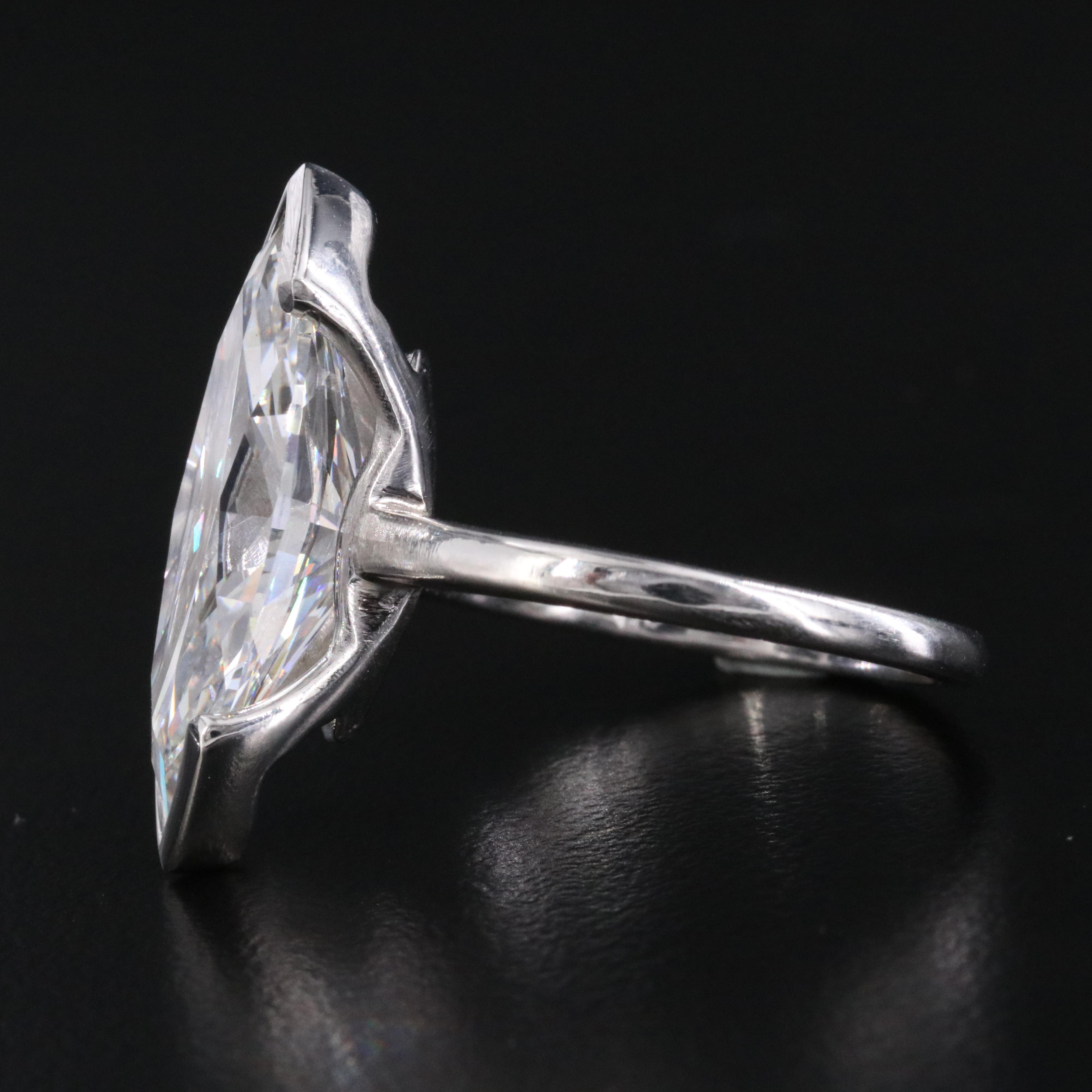 14K 6.69 CT Lab Grown Diamond Solitaire Ring with IGI Report