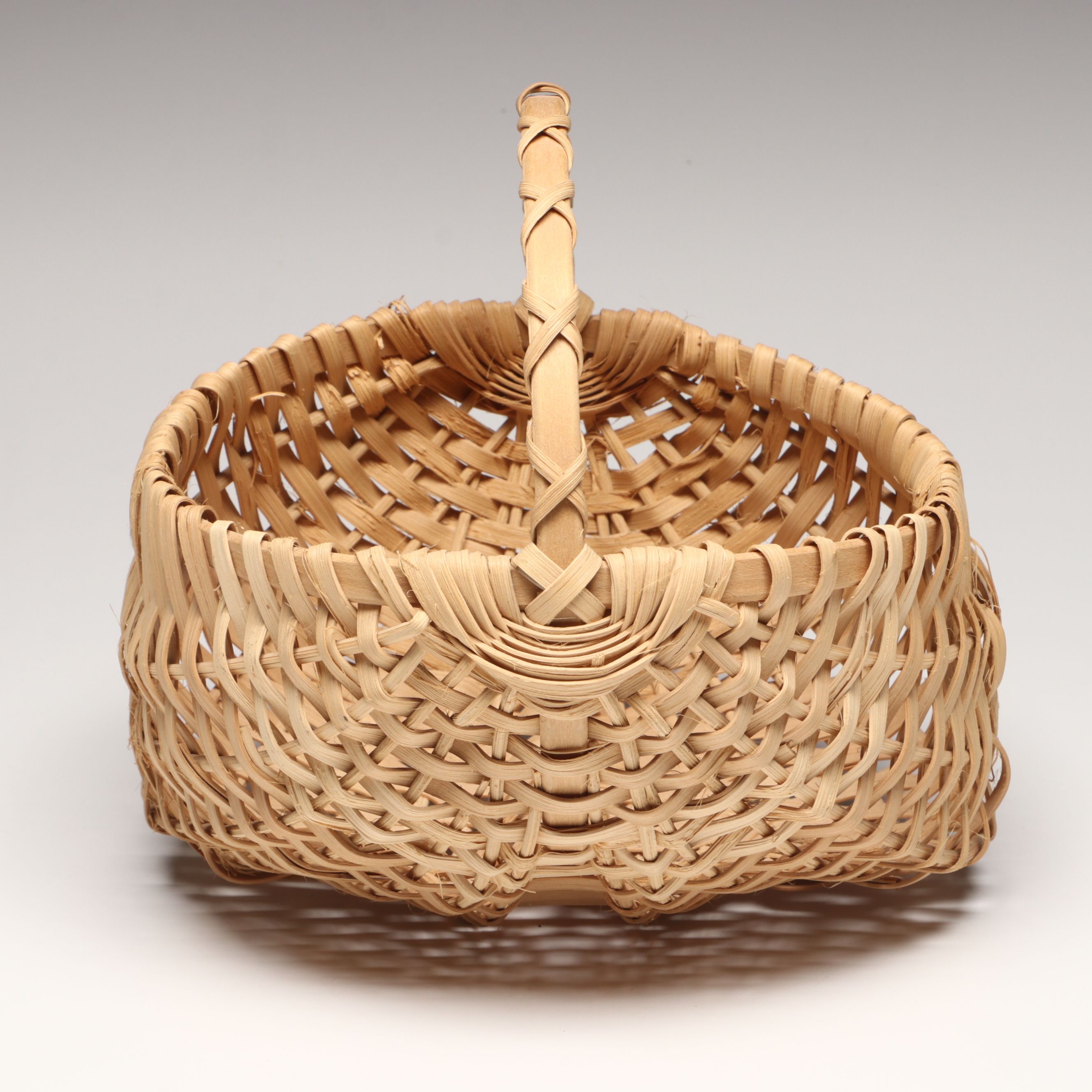 Peggy Powell with Other White Oak Splint Handled Basket