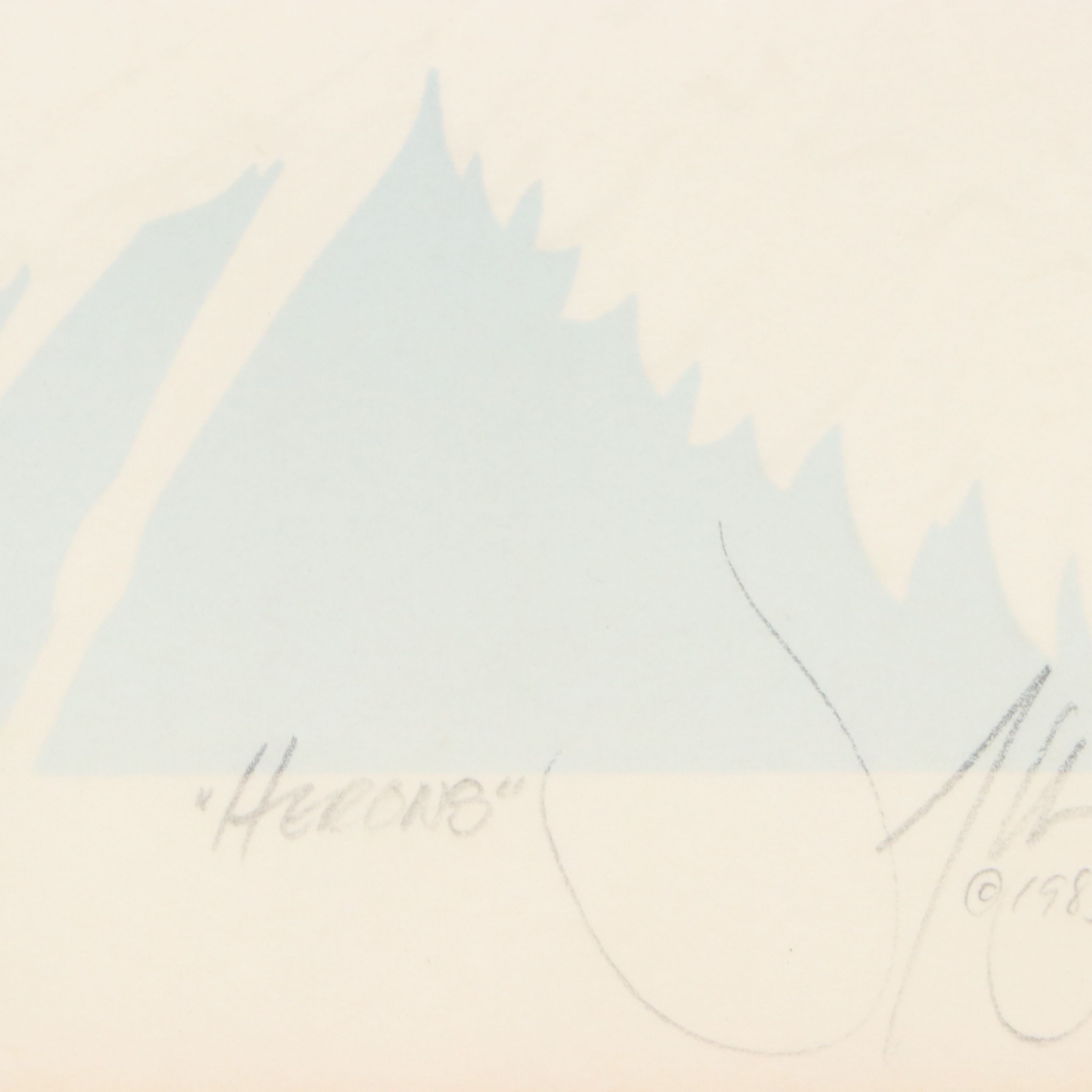 David Allgood Embossed Serigraph "Herons," 1983