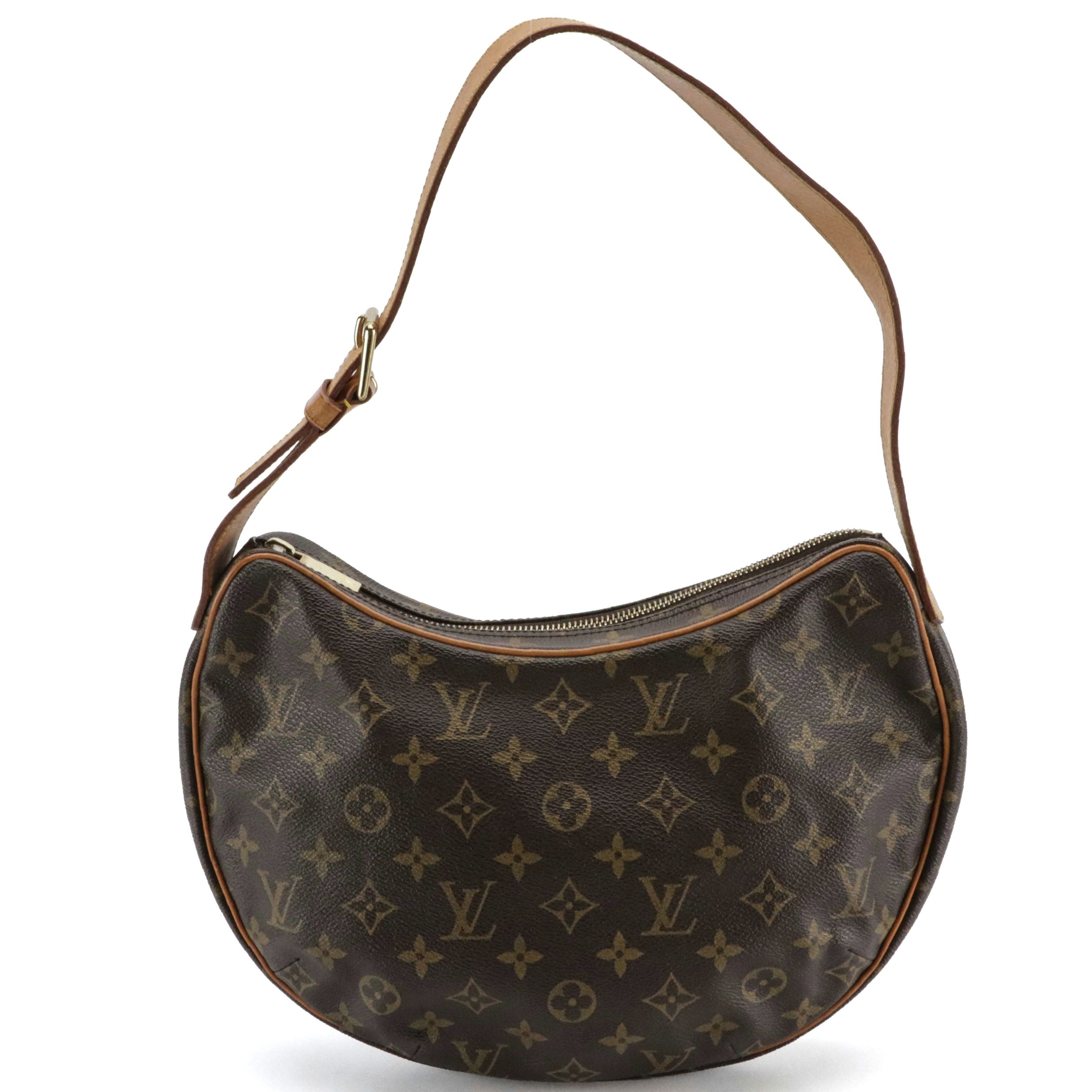 Louis Vuitton Croissant MM Shoulder Bag in Monogram Canvas and Leather