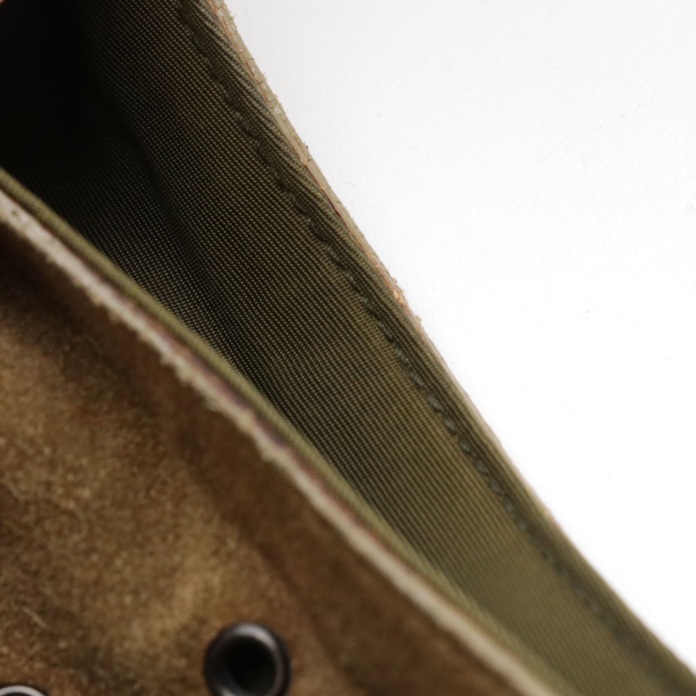 Prada Leaf Appliqué Crossbody Bag in Grommet Suede and Nylon