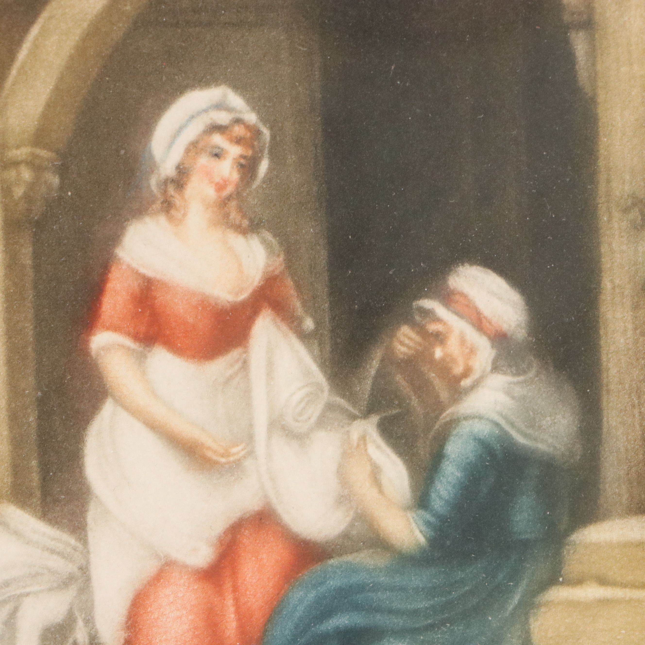 Lionel Ewart Mezzotint After F. Wheatley "Preparing for Market," Early 20th C.