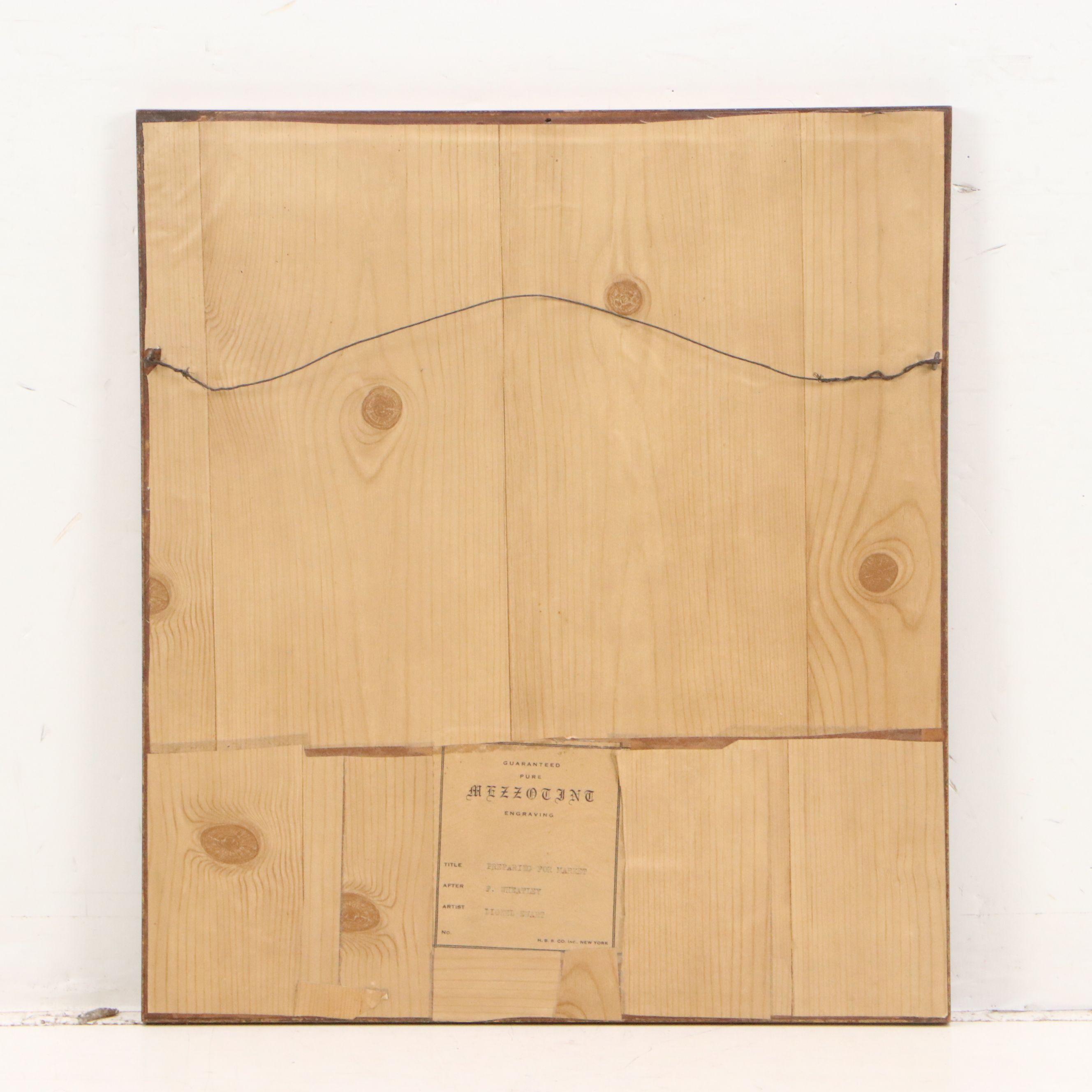 Lionel Ewart Mezzotint After F. Wheatley "Preparing for Market," Early 20th C.